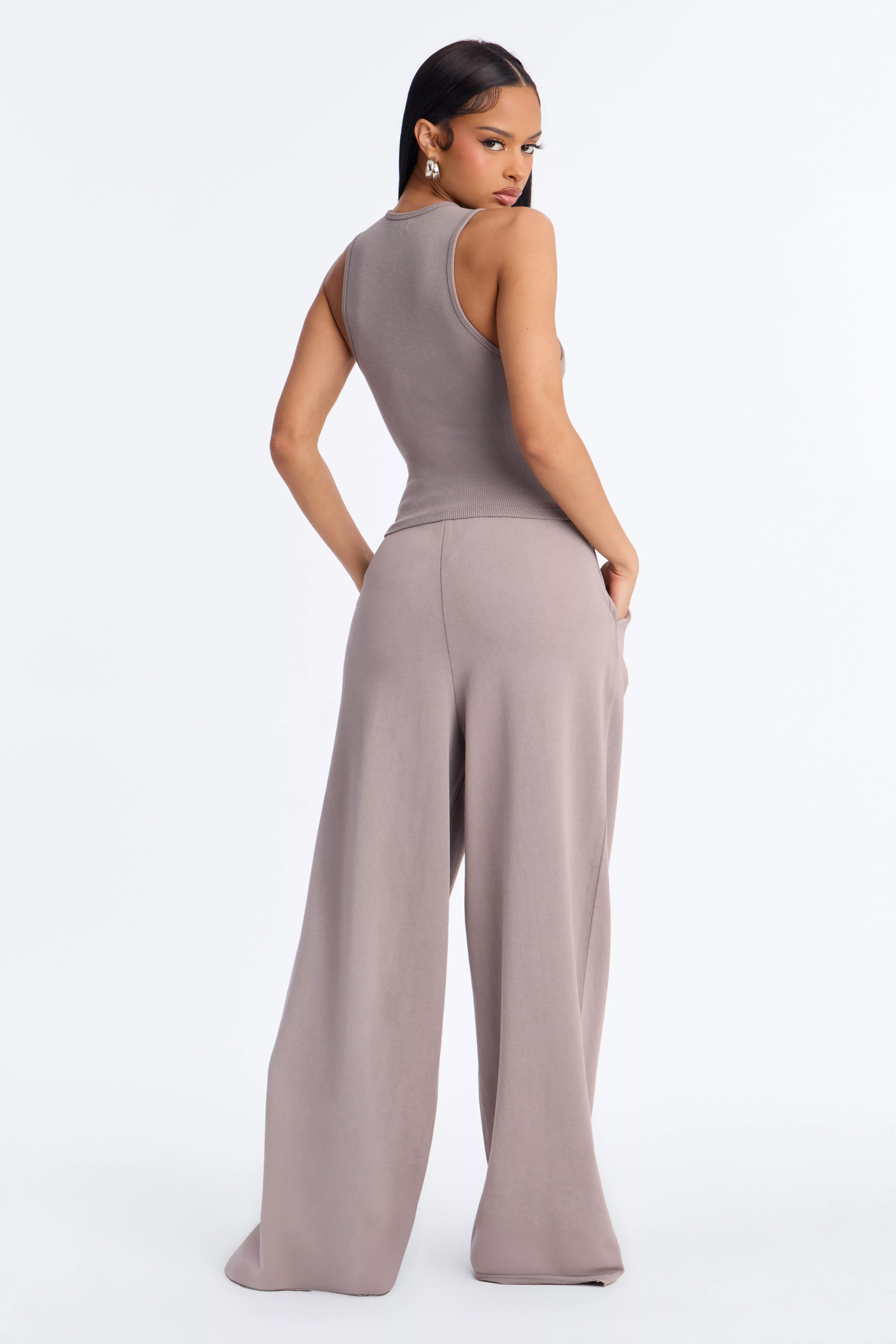 So Chill French Terry Pant Set - Grey