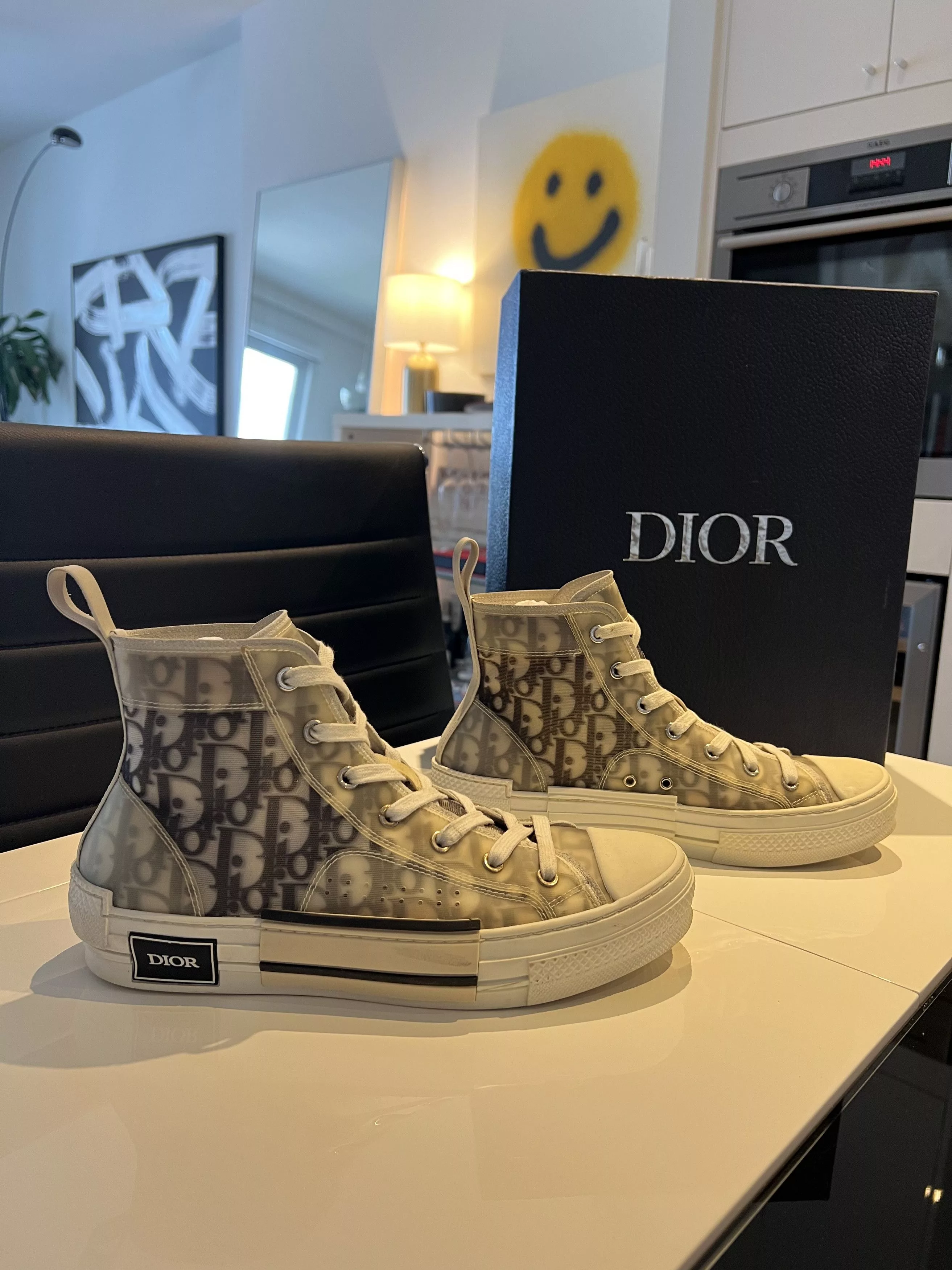 Dior Hi Top Sneakers Dior Men B23 High Top Sneakers Multi