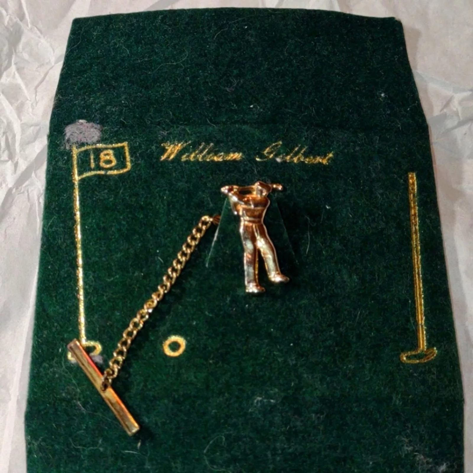 Vintage Miscellaneous Vintage Men's Golf Tie Pin Gold
