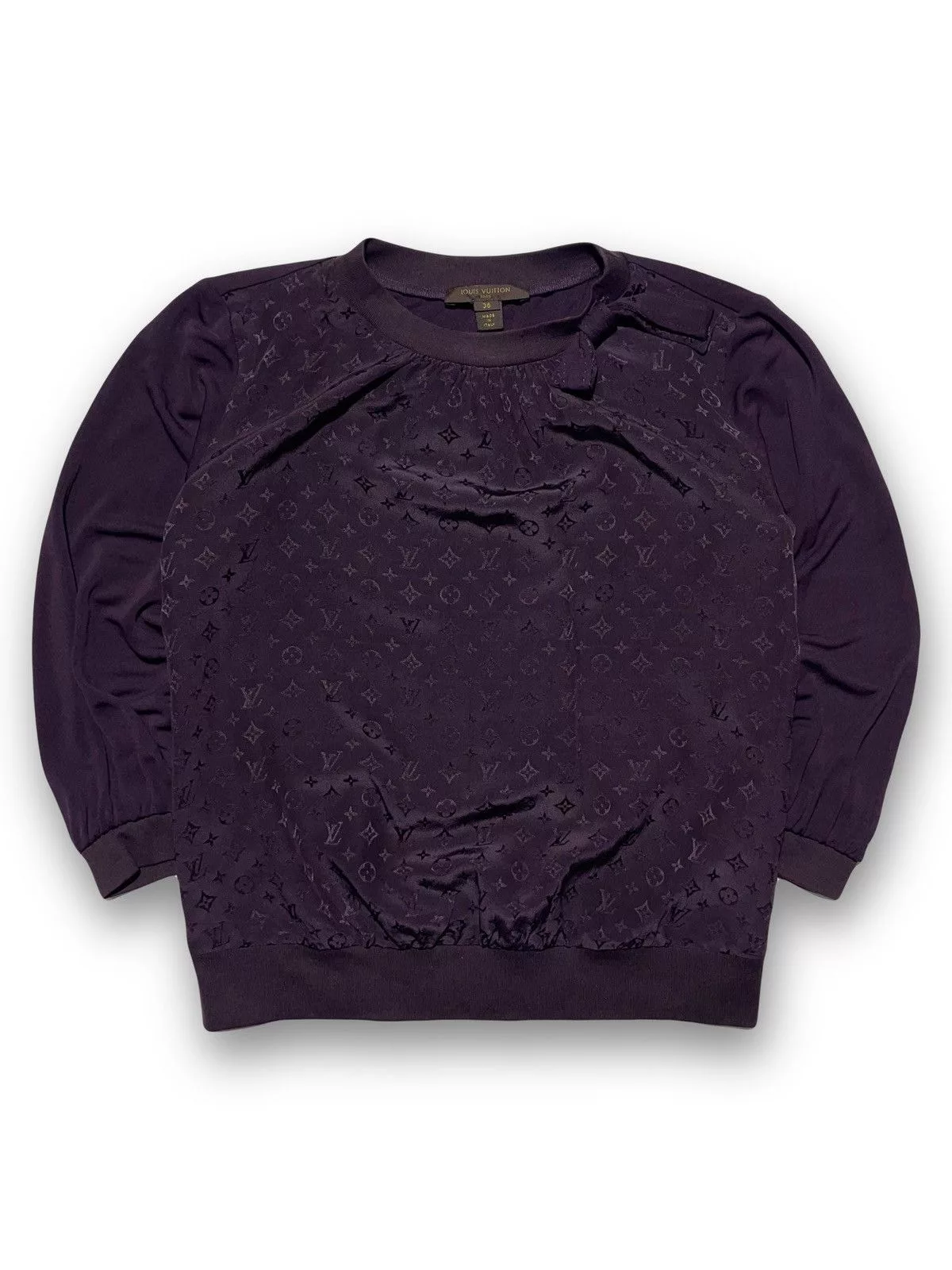 Designer Sweatshirts Designer × Louis Vuitton Louis Vuitton Viscose Monogram Sweatshirt Purple Luxury