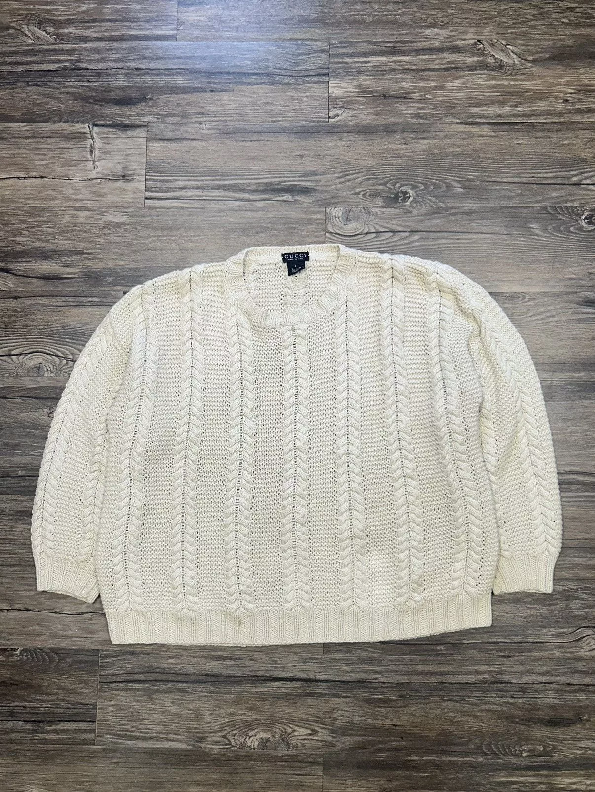 Gucci Sweaters Knitwear Gucci Cotton Woven Sweater White