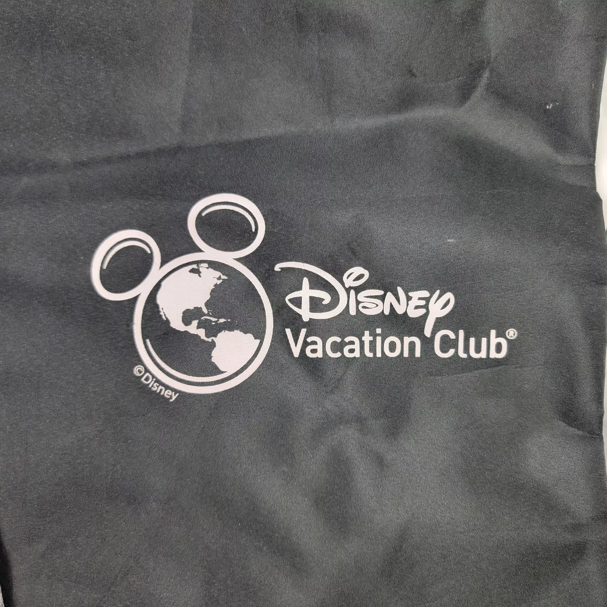 Disney Backpacks Disney Vacation Club DVC Drawstring Backpack Microfiber Mesh Black
