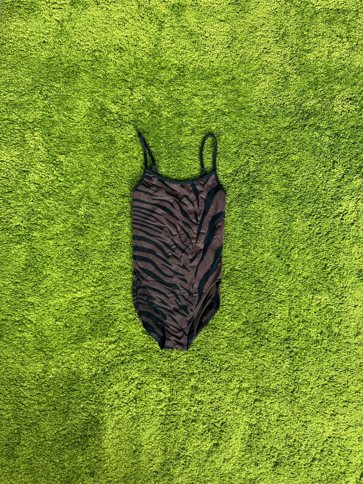 Designer Bodysuits Designer × Wolford Wolford avant garde tiger pattern bodysuit Brown Avant-Garde