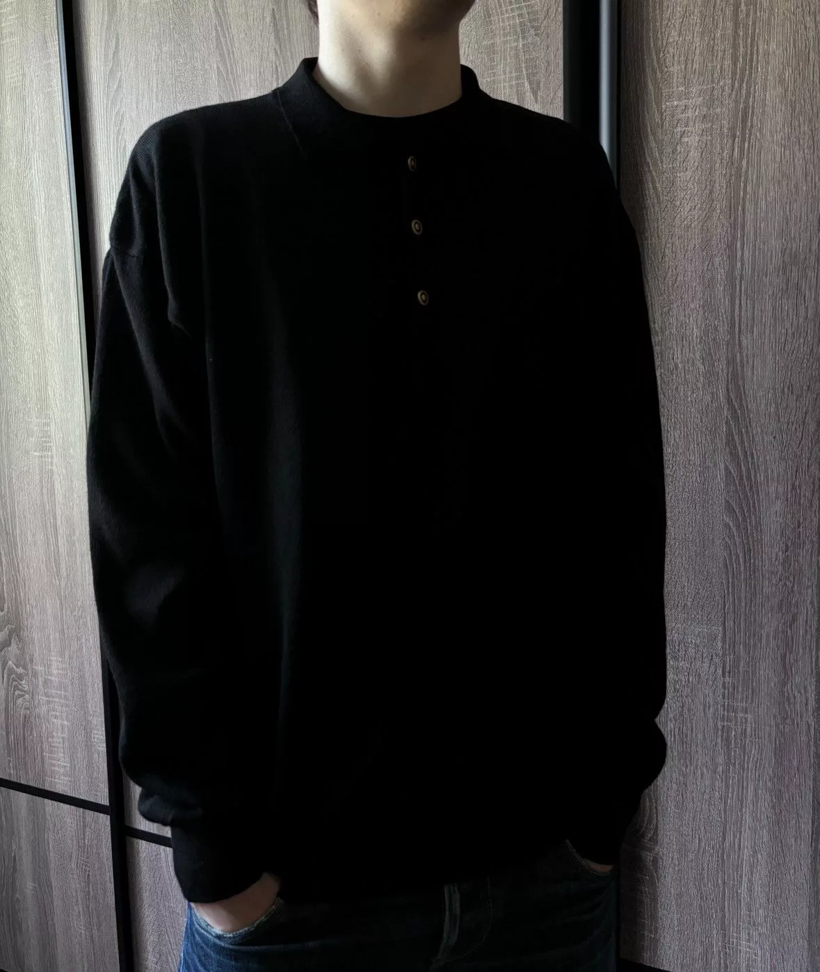 Versace Sweaters Knitwear Versace × Vintage Versace V2 classic sweater vintage wool black polo