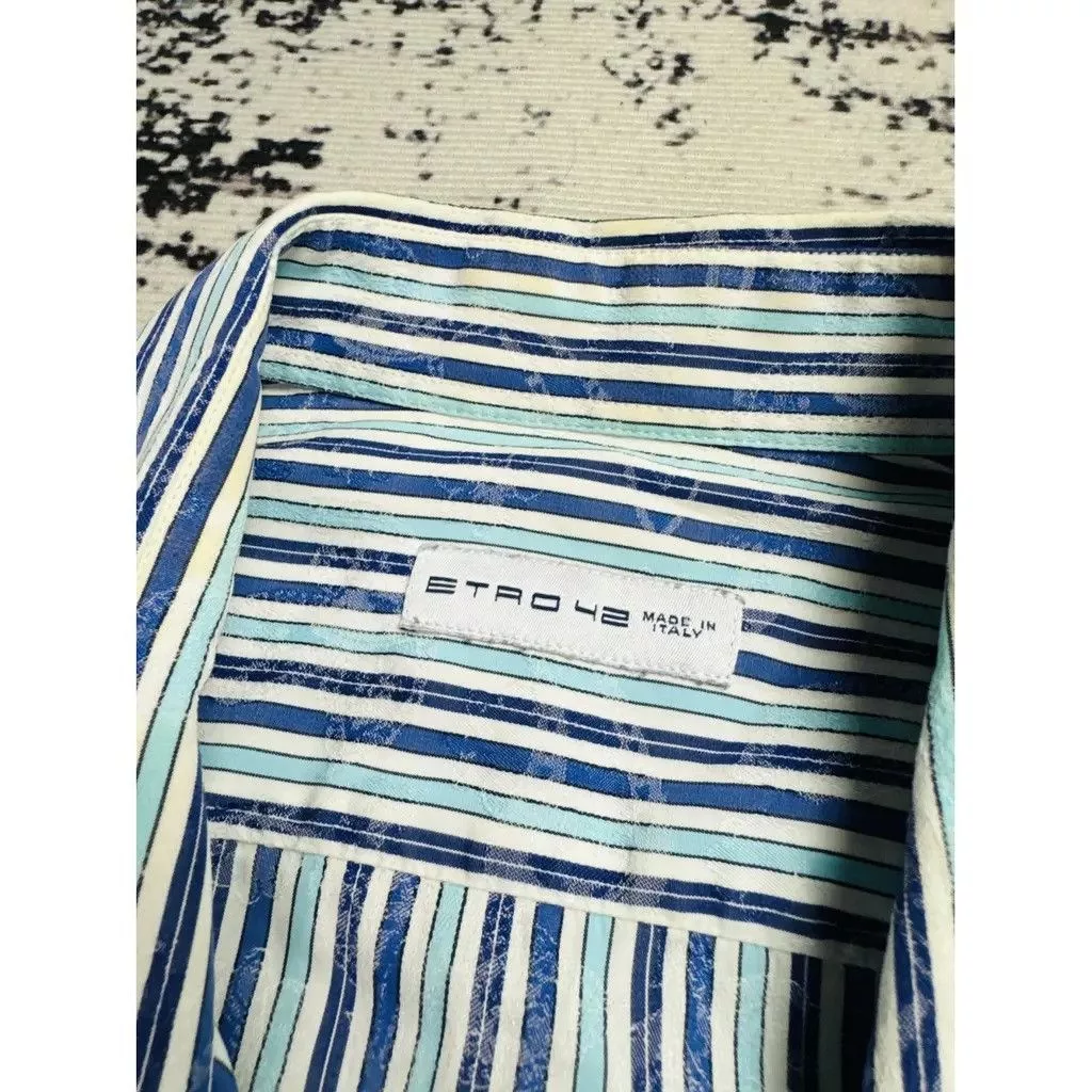Etro Shirts Button Ups Etro Shirt Blue Size M