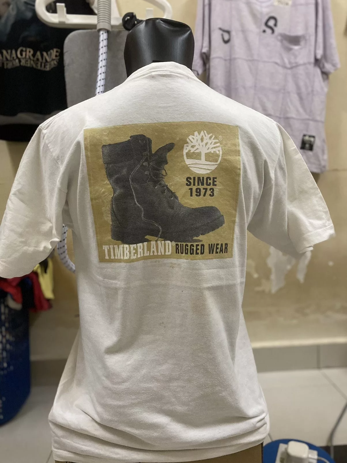 Timberland Short Sleeve T Shirts Timberland Tee Vintage Made in USA White