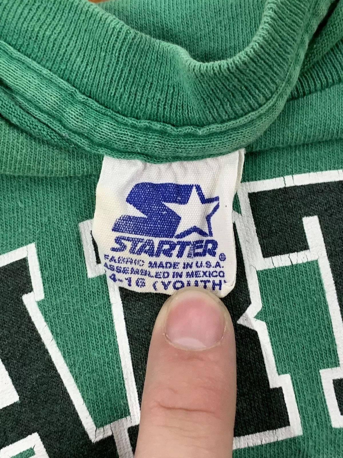 Starter Short Sleeve T Shirts Starter × Vintage Vintage 90s Starter Spellout Tee Green