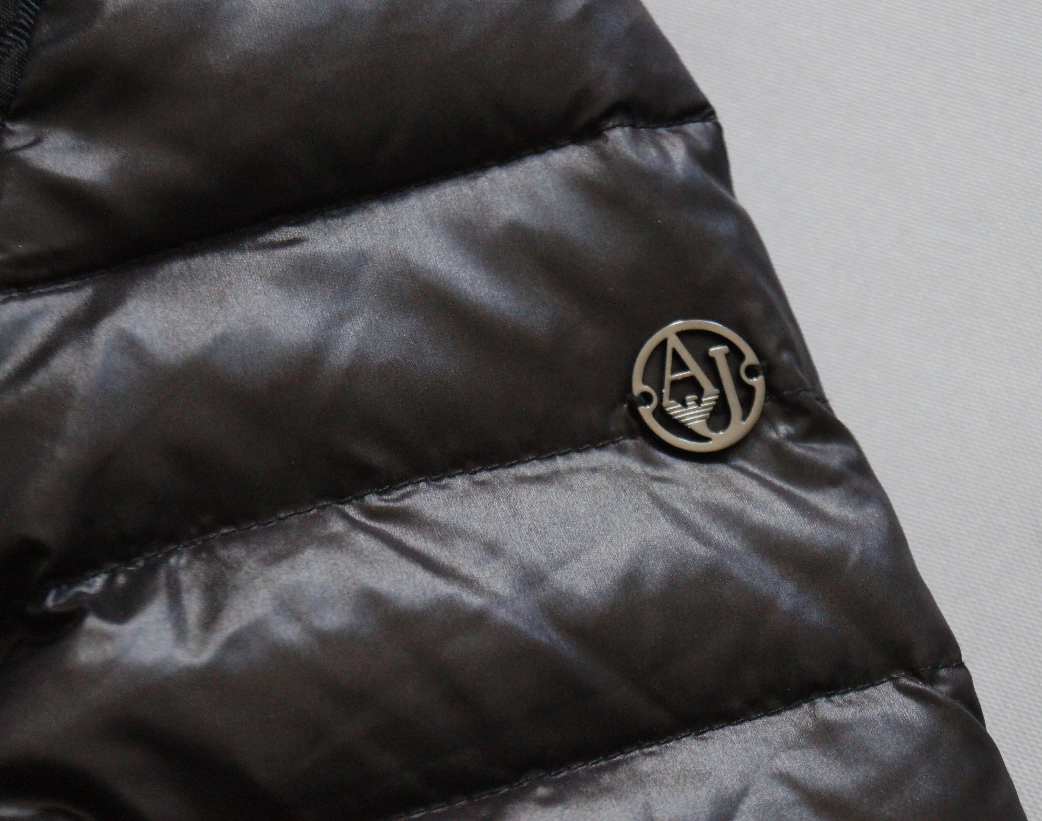 Armani Down Jackets Armani Jeans womens down jacket L size Black