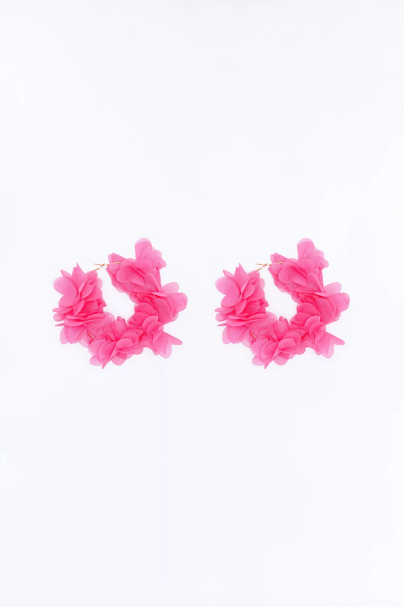 Paradise Splash Hoop Earrings - Fuchsia