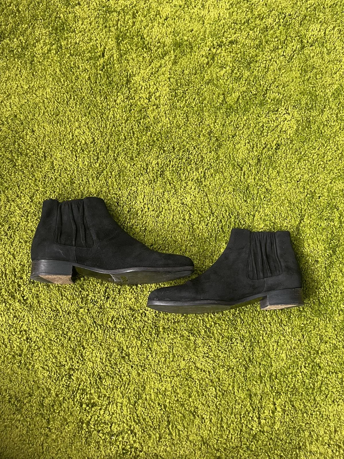 Designer Boots Designer × Prada Prada real suede leather chelsea boots Black Luxury