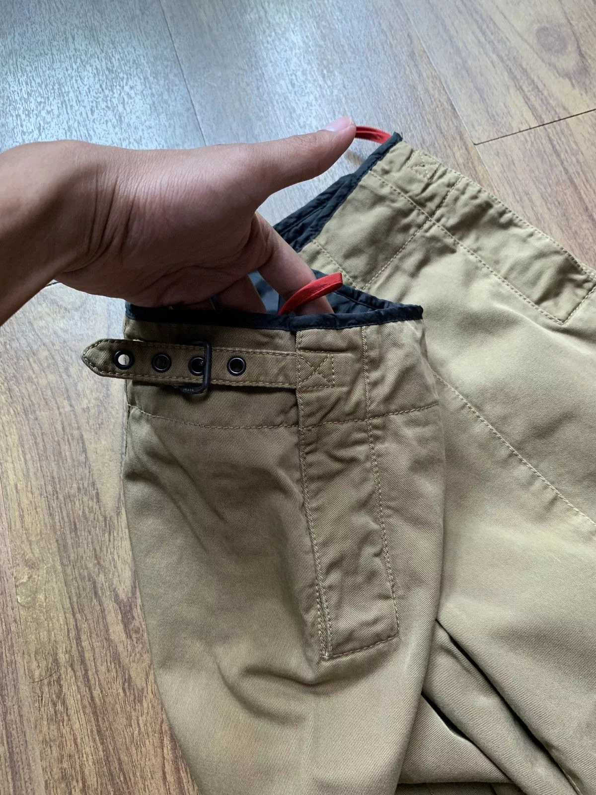Prada Casual Pants Prada 2000s Flared Buttoned Trousers Brown