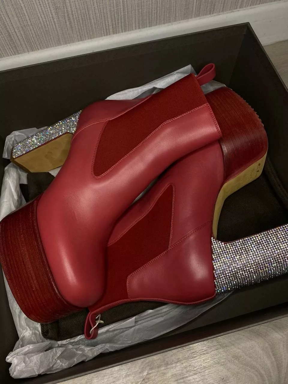 Rick Owens Boots rick owens heels Red