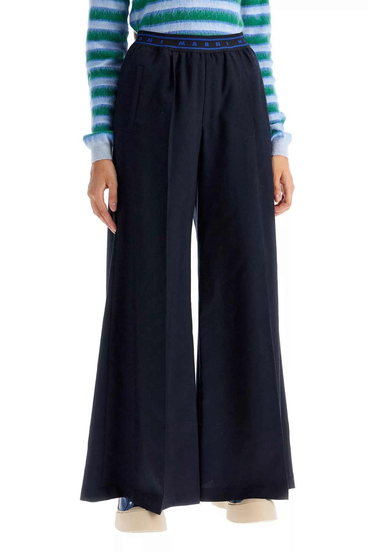 Marni Pants MARNI Tropical Wool Palazzo Pants For Multi