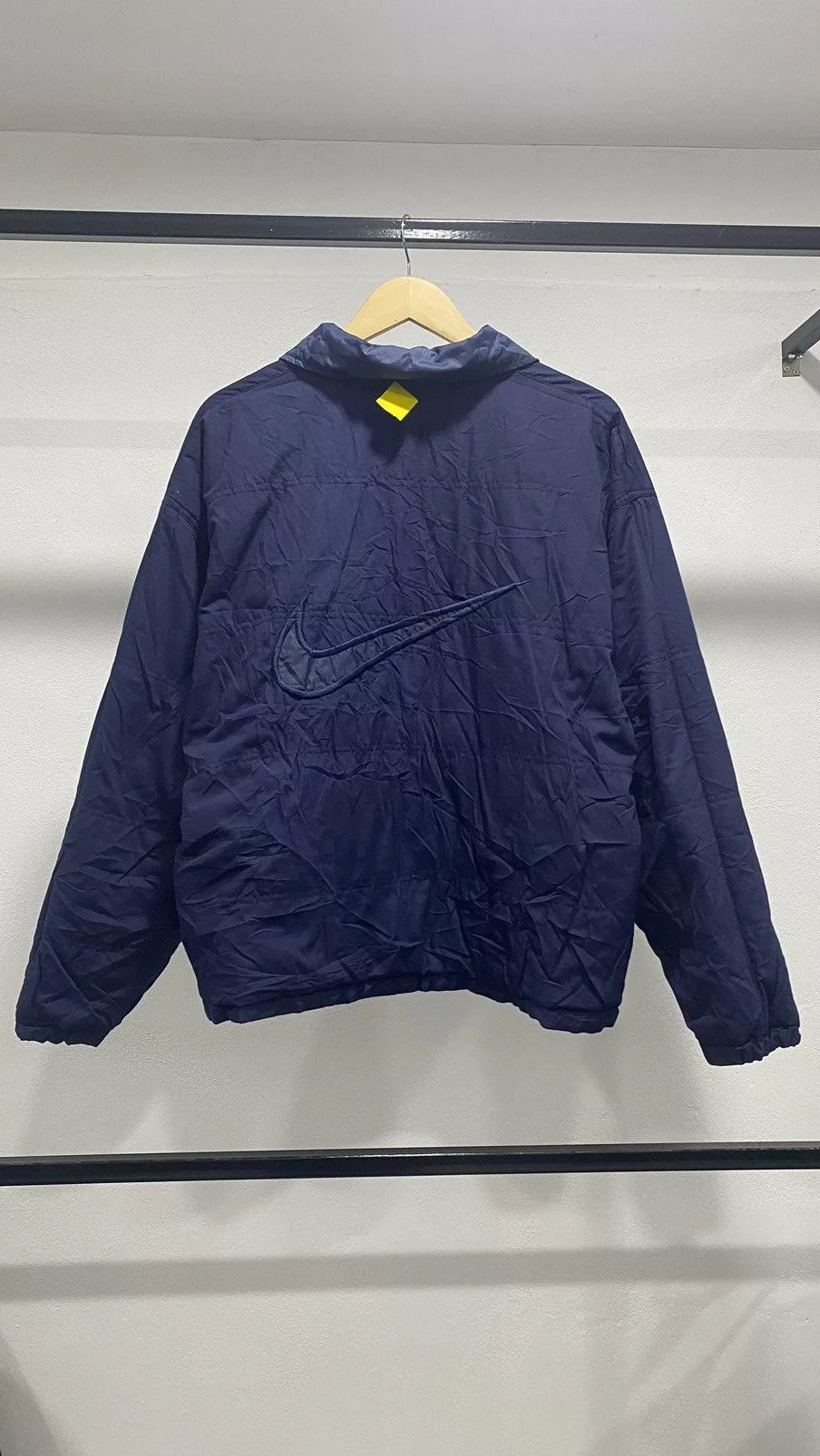 Nike Light Jackets Vintage Nike Big Swoosh Reversible Down Jacket Boxy Blue