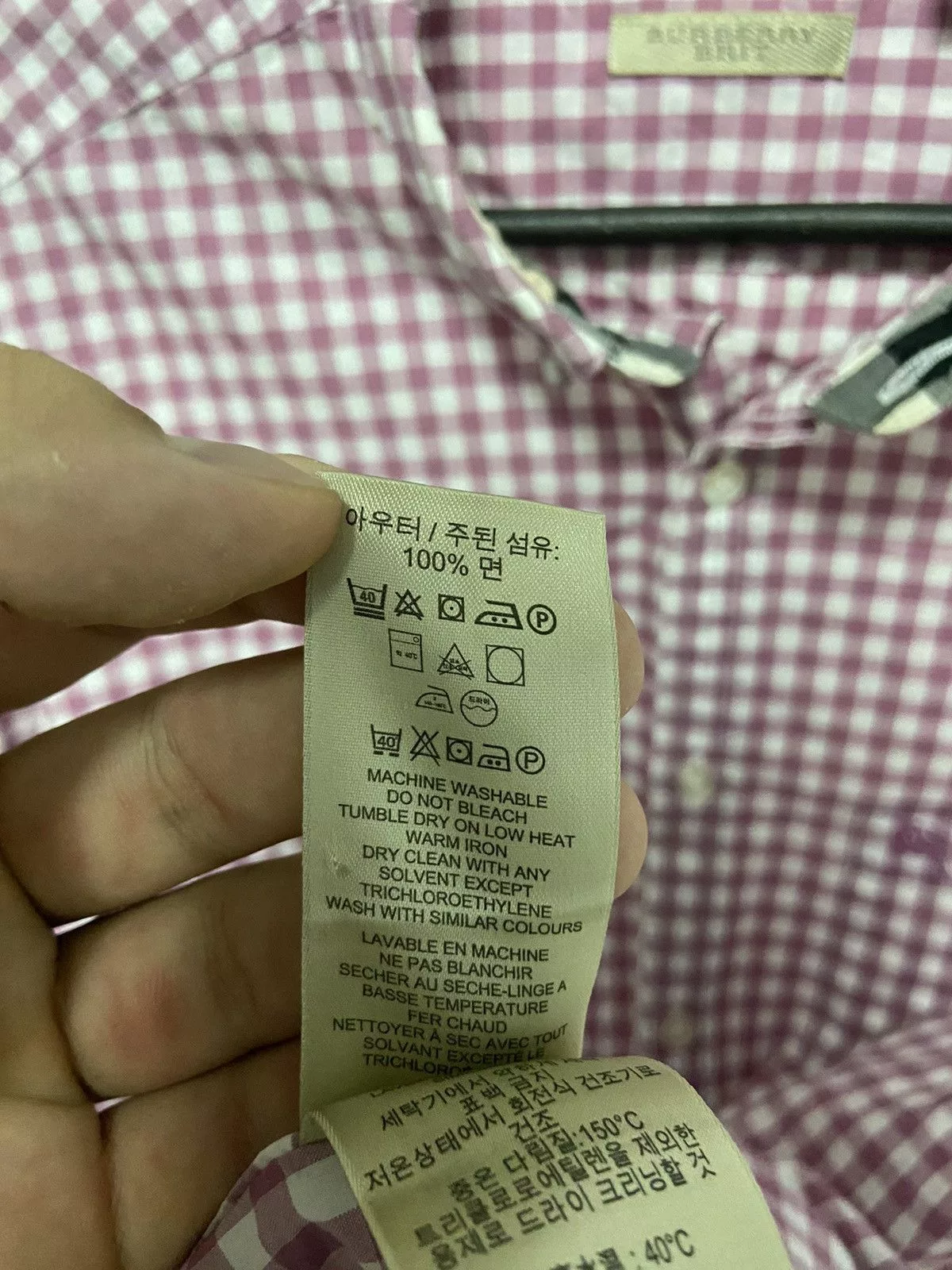 Burberry Shirts Button Ups Burberry × Vintage Burberry Vintage Button Ups Classic Nova Check Small Logo Pink Luxury