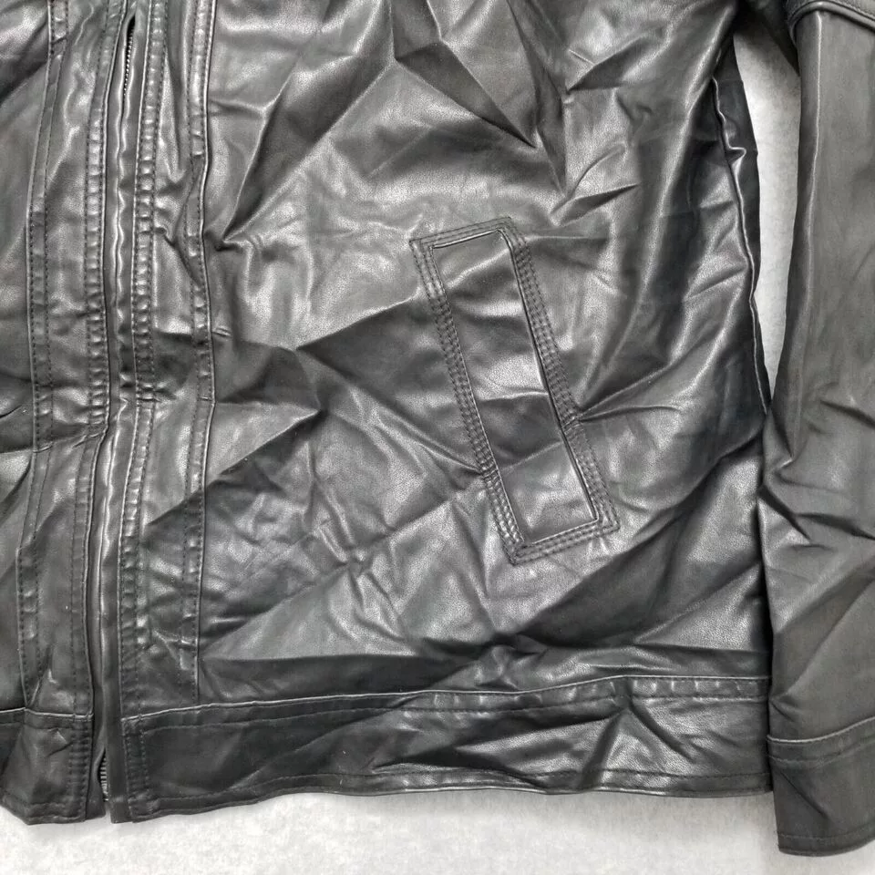 BKE Jackets BKE Jacket Womens Large Black Pockets Zip Polyurethane