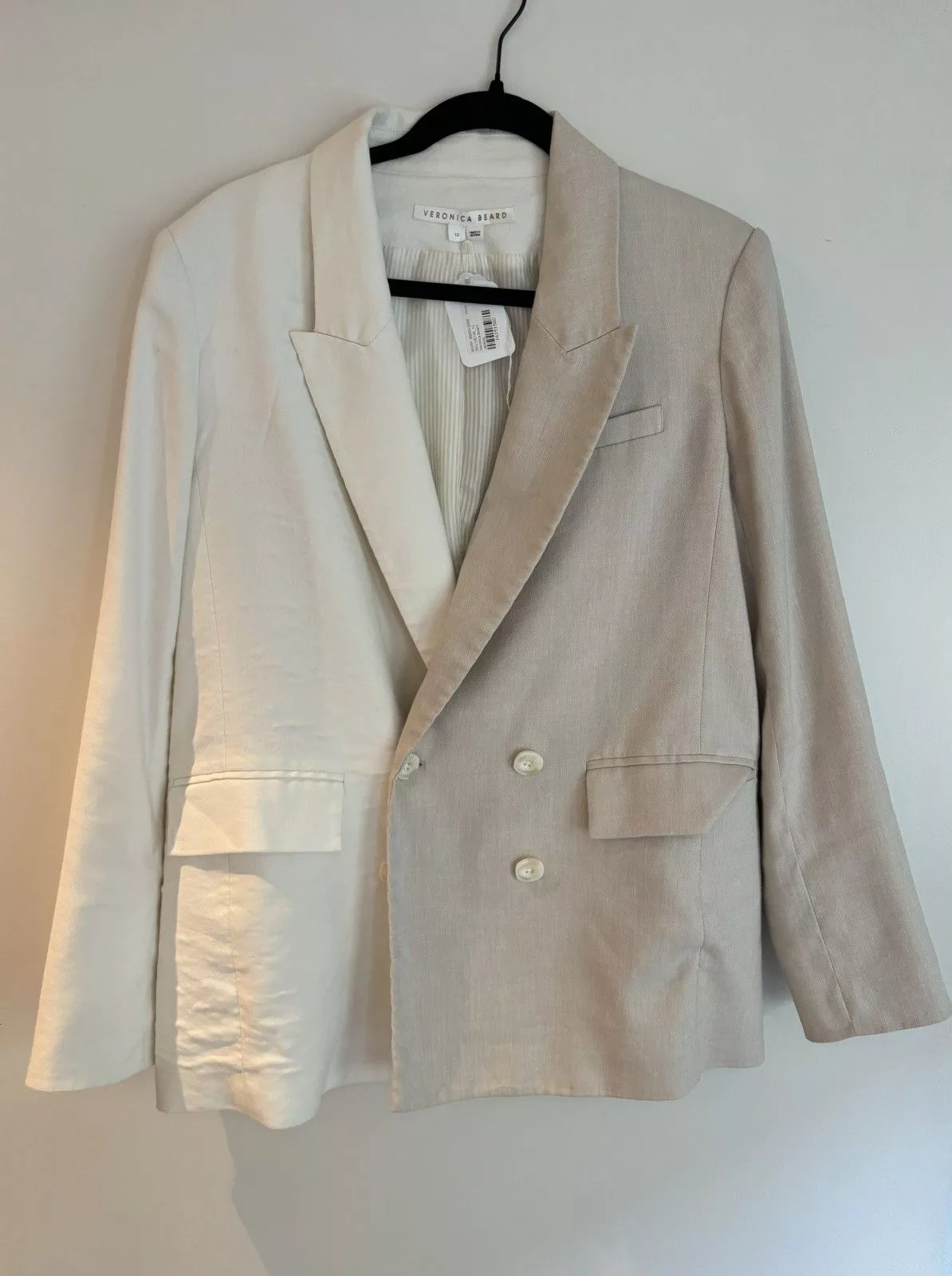 Veronica Beard Blazers Veronica Beard Linen Blazer White