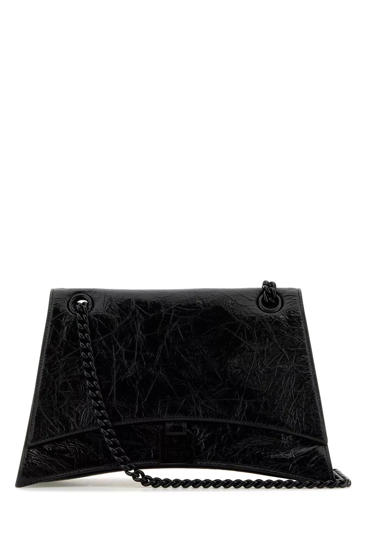 Balenciaga Crossbody Bags Balenciaga Black Leather Medium Crush Shoulder Bag Multi