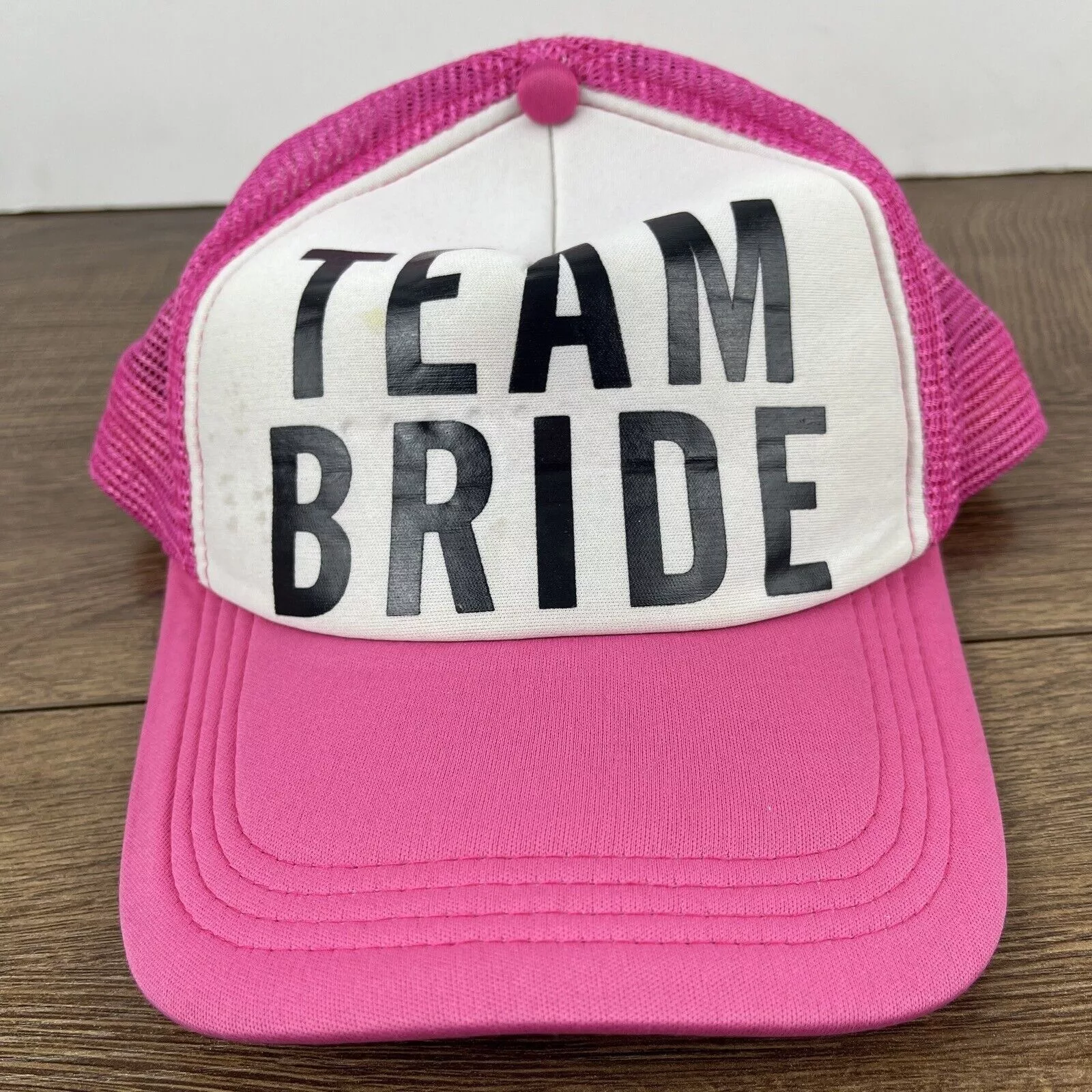 Other Hats Other Team Bride Hat Bride Snapback Pink Hat Adjustable Adult Size