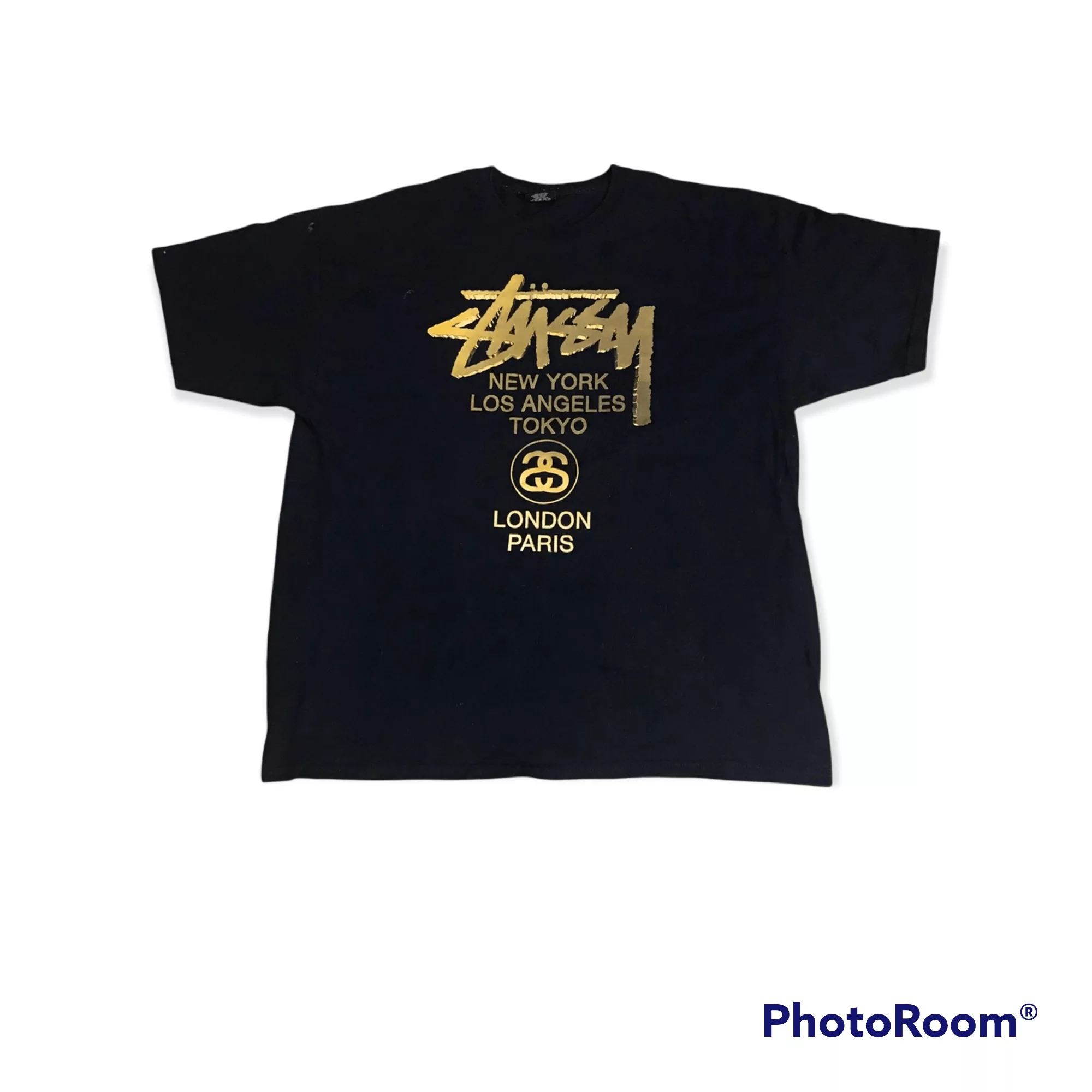 Stussy Shirts Button Ups Stussy Gold Logo Blue Streetwear