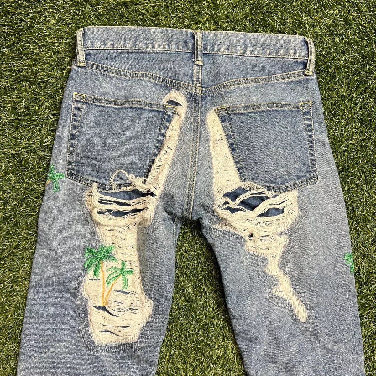 Vlone Denim Vlone palm tree denim Blue