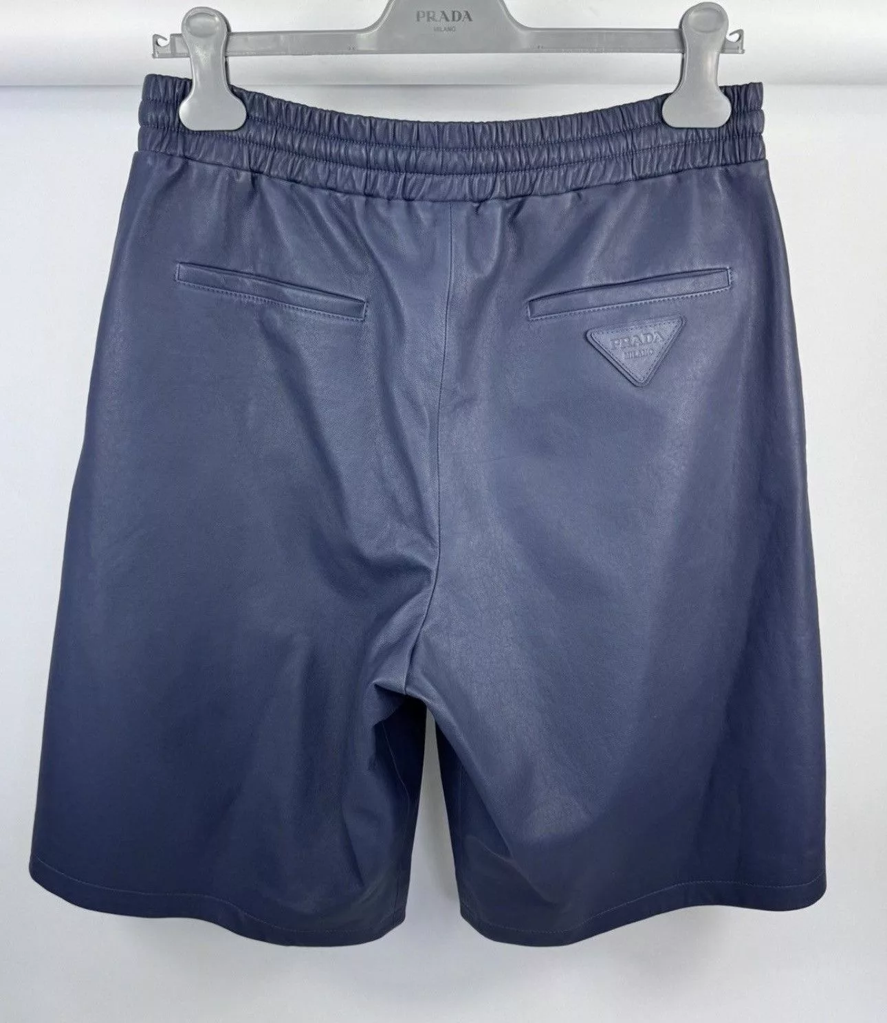 Prada Shorts PRADA LEATHER SHORTS Blue