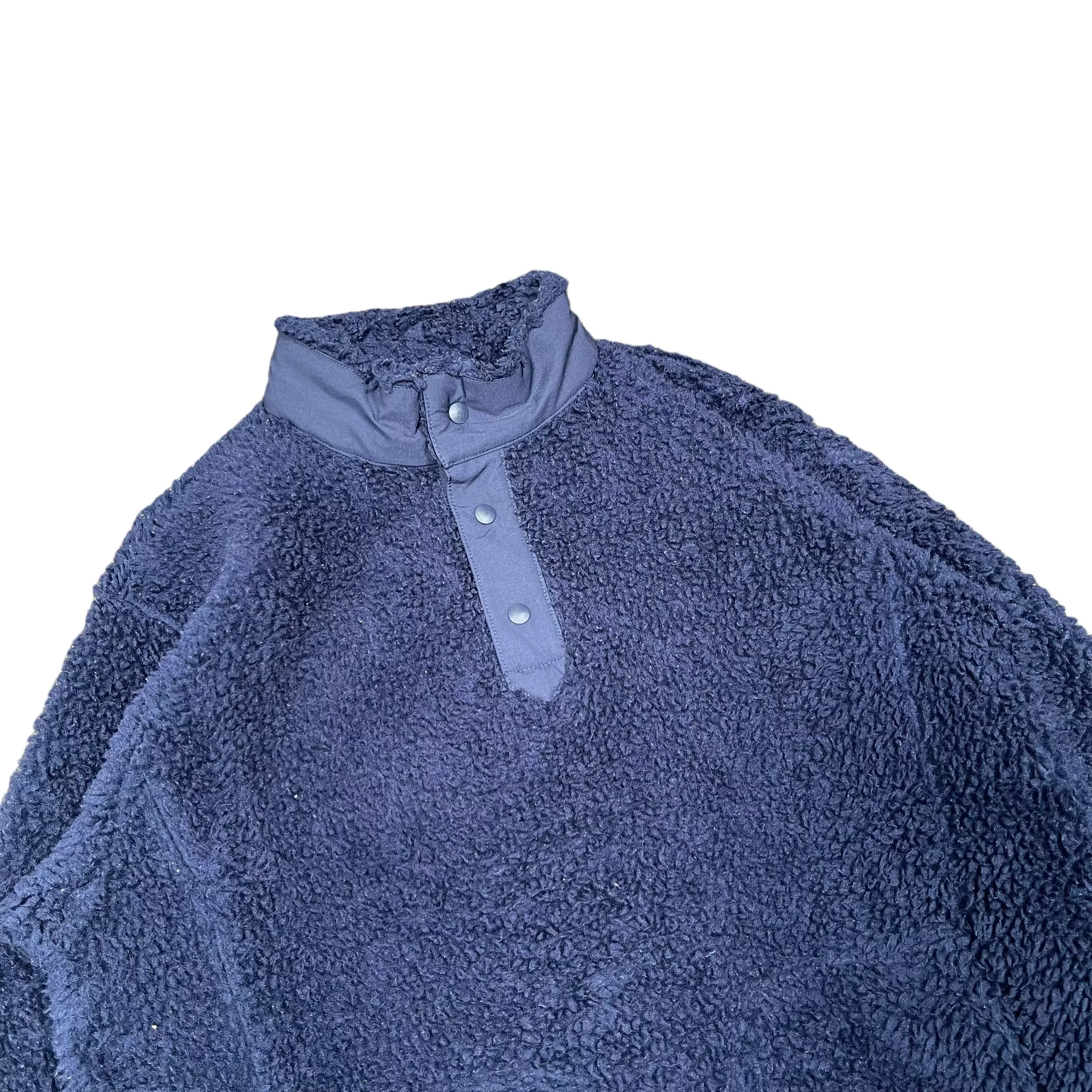White Mountaineering Light Jackets White Mountaineering Sherpa Fleece Deep Pile Sweater Blue