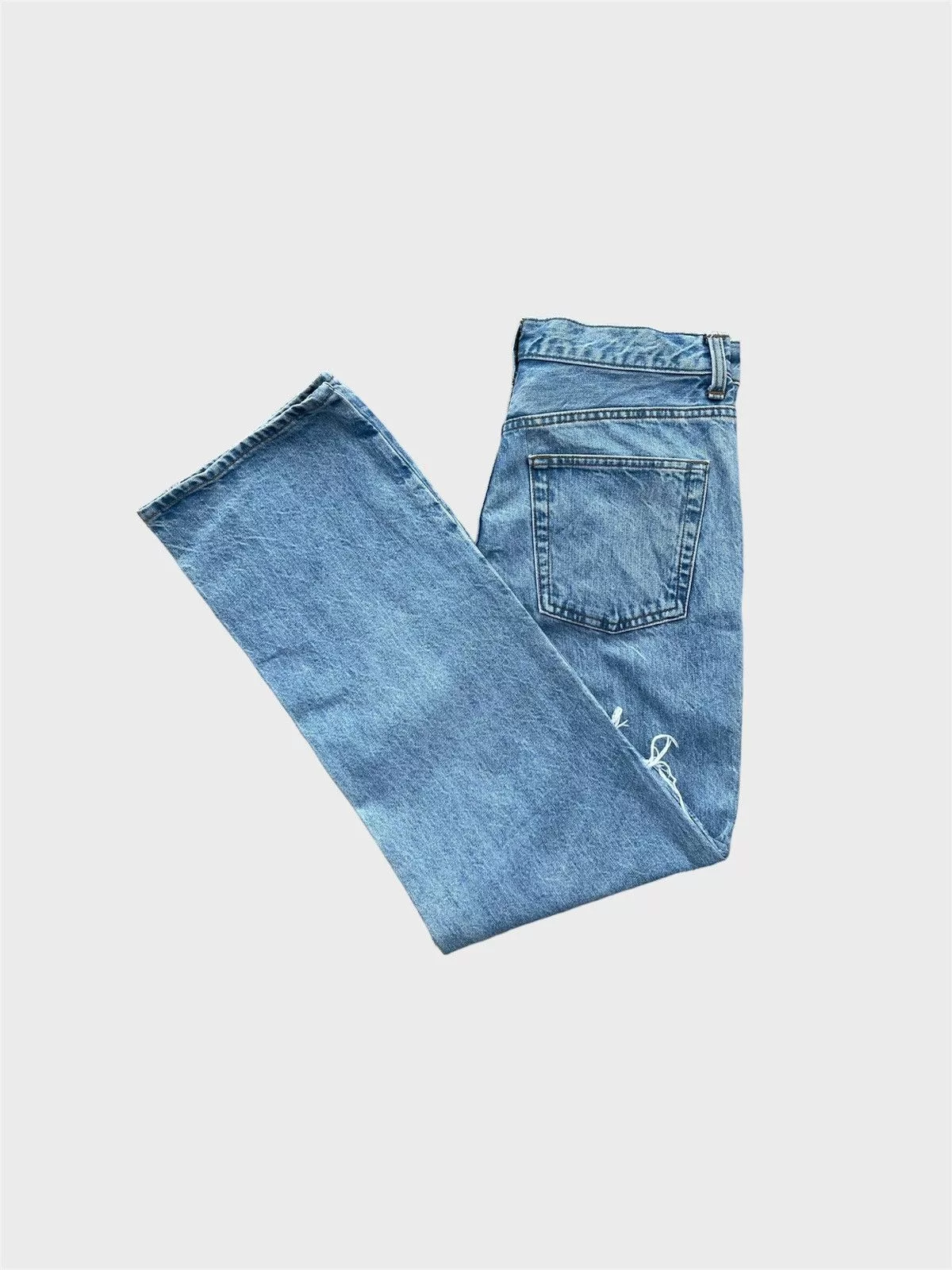 Jean Denim 🔥 Gu Jeans Light Blue Distressed Denim W29 🔥 Streetwear