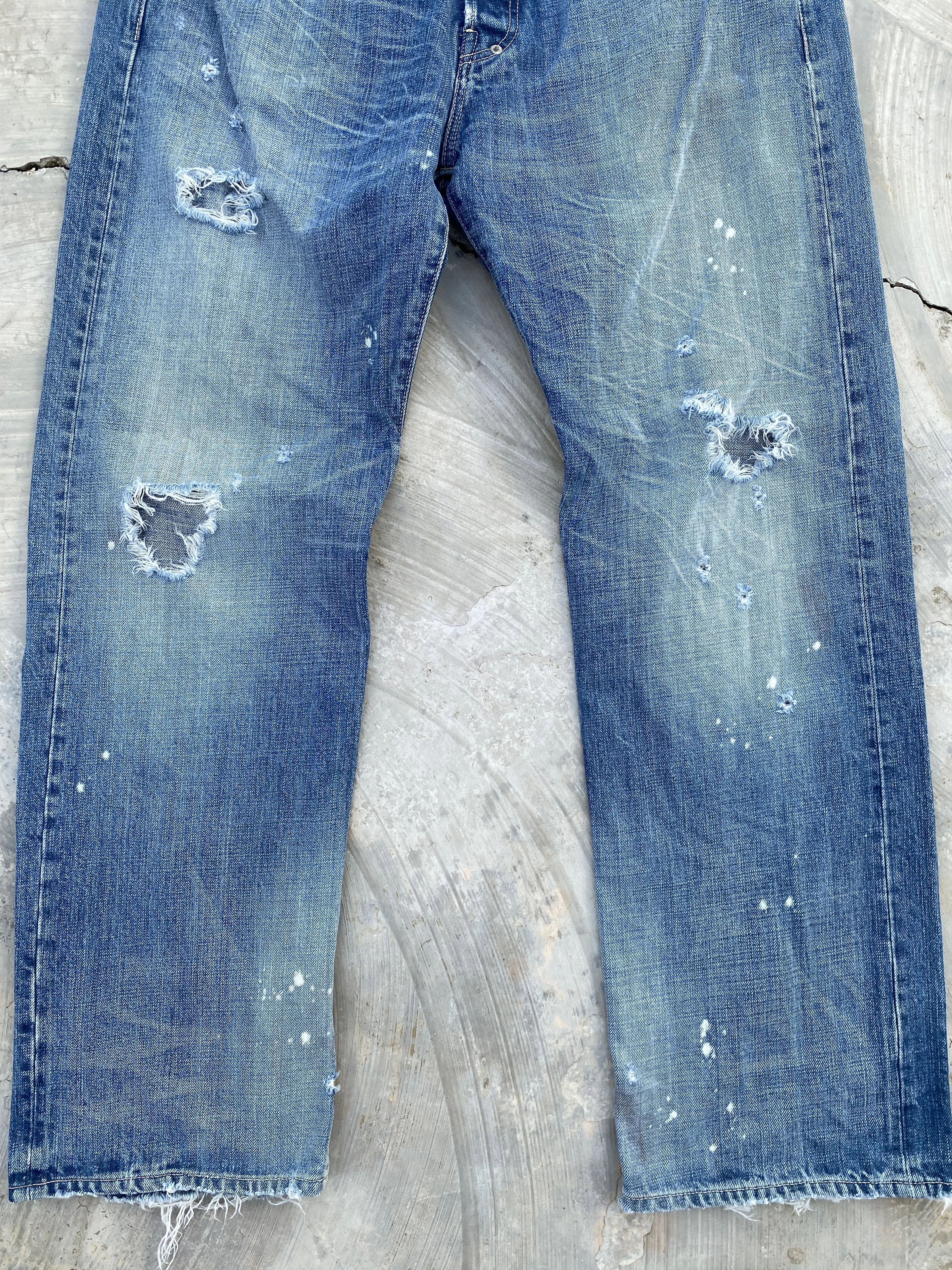 Japanese Brand Denim Japanese Brand × Nitraid Nitraid Underground Inc Distressed Jeans Purple