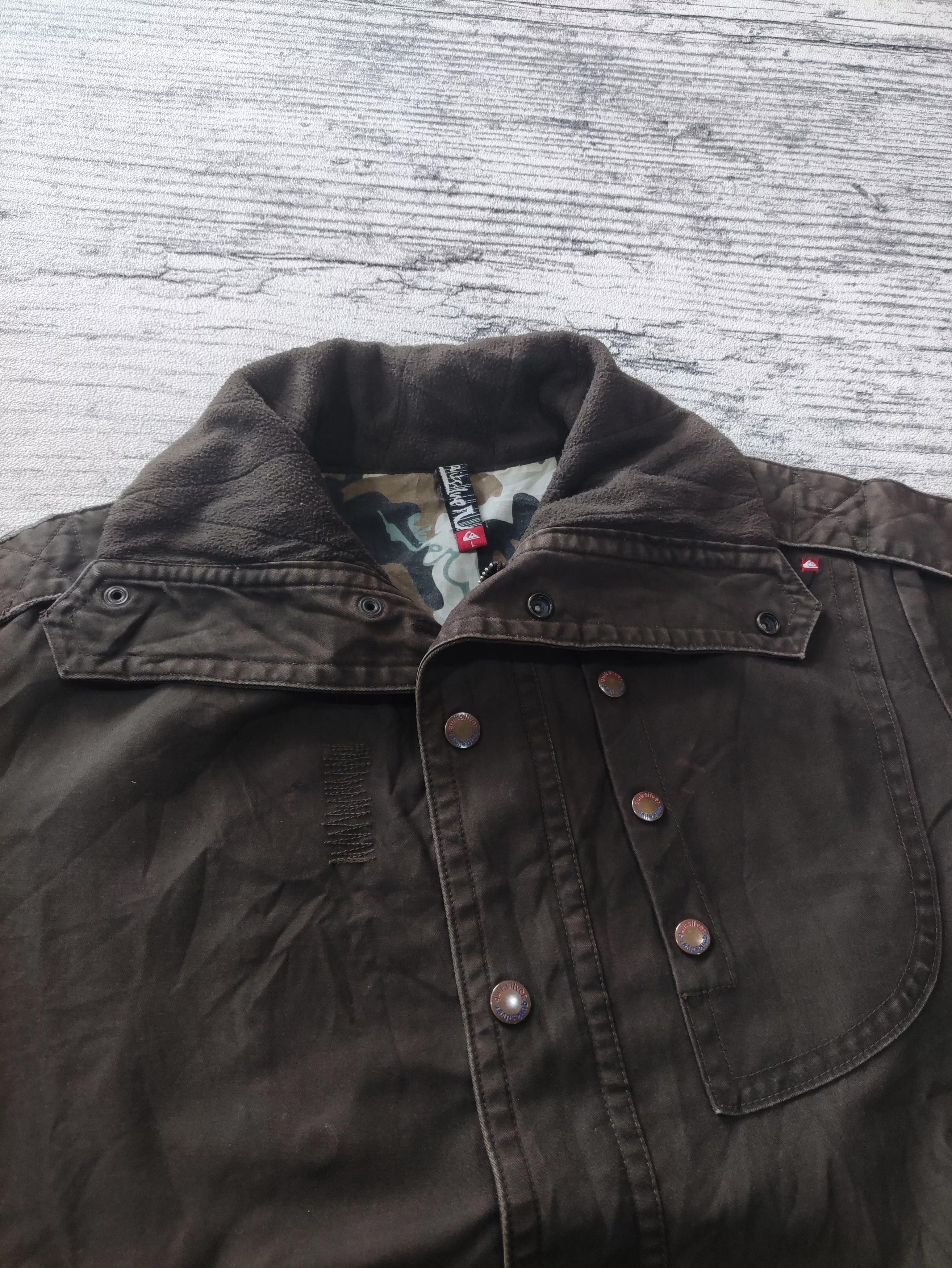 Quiksilver Parkas QUIKSILVER DARK BROWN CANVAS JACKET