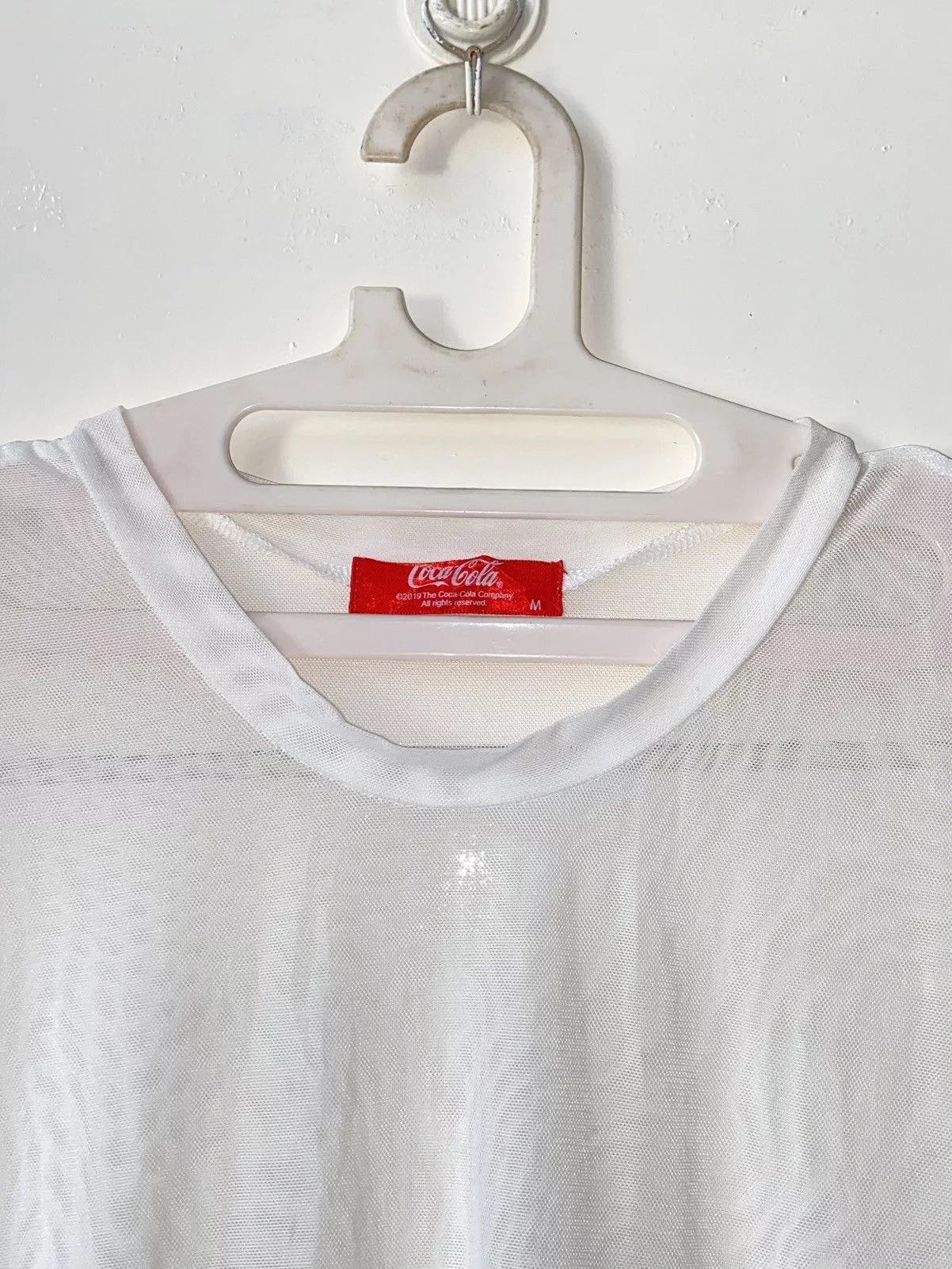Coca Cola Short Sleeve T Shirts COCA COLA White Mesh T-shirt