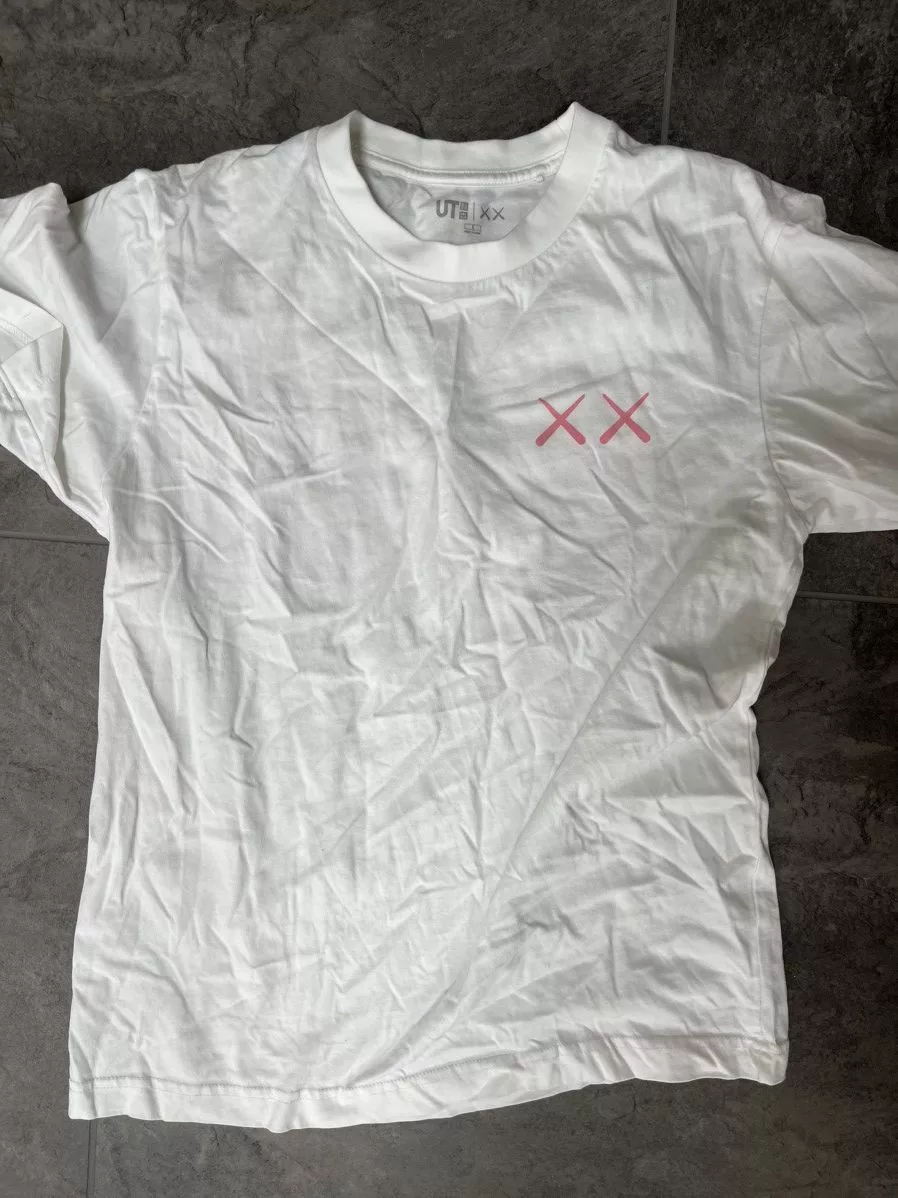 Kaws Short Sleeve T Shirts Kaws White Tee (Small)