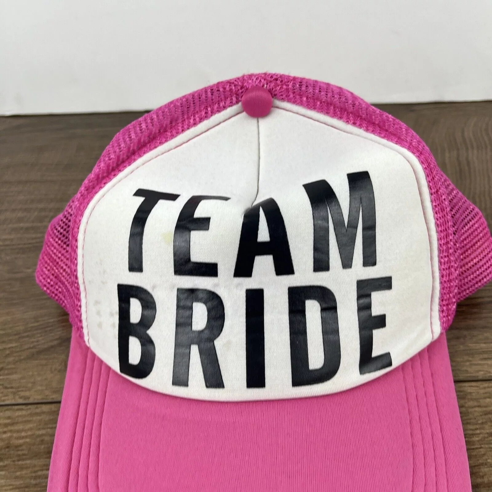 Other Hats Other Team Bride Hat Bride Snapback Pink Hat Adjustable Adult Size
