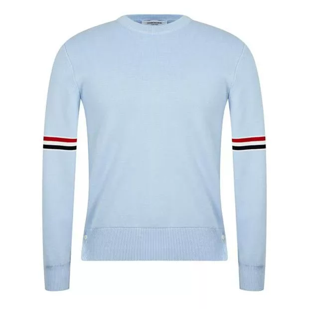 Thom Browne Sweaters Knitwear Thom Browne o1g2r1mq0724 Crew Neck Sweaters in Light Blue