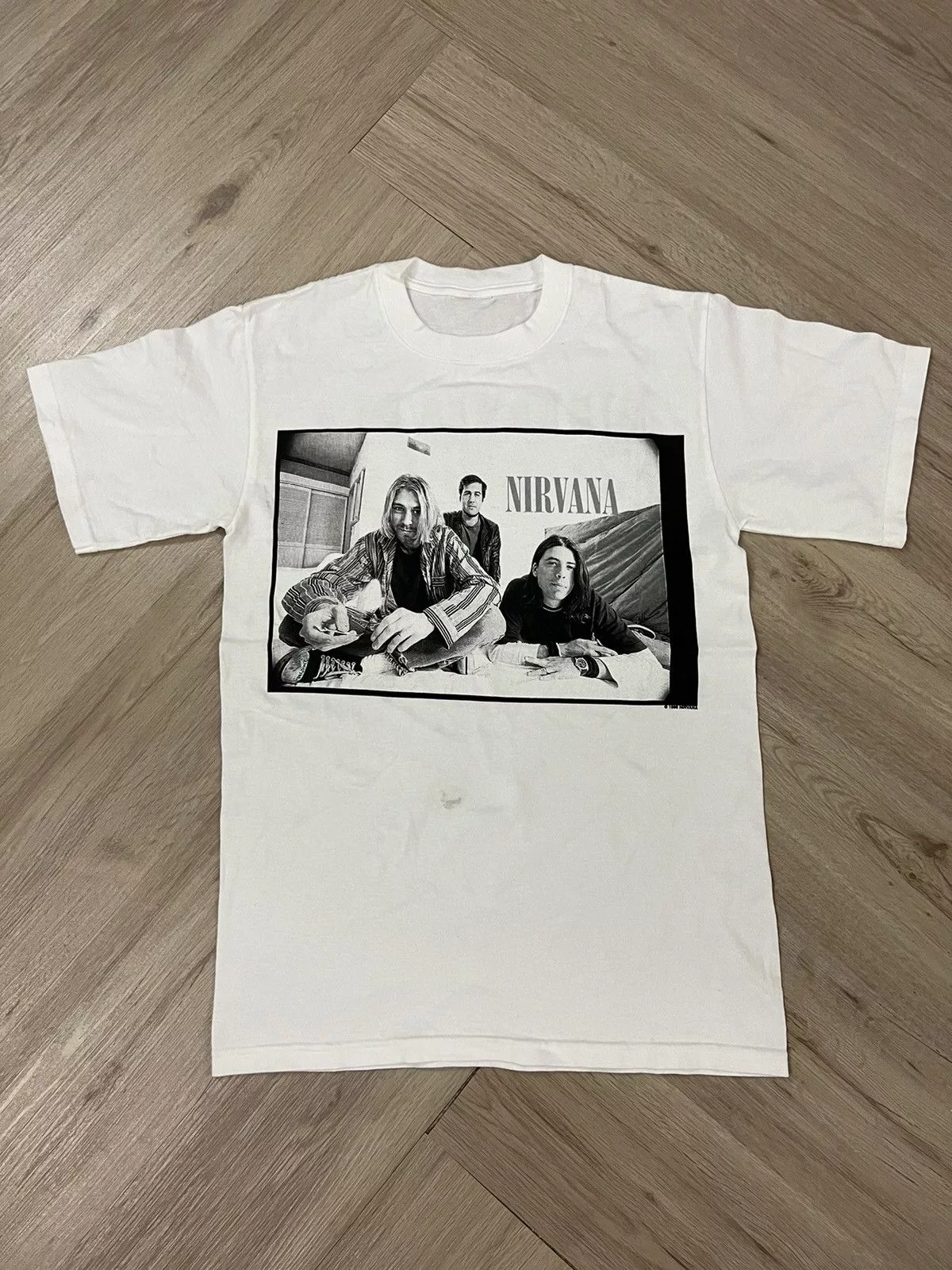 Nirvana Short Sleeve T Shirts Nirvana × Vintage Vintage Nirvana 1996 Shirt White