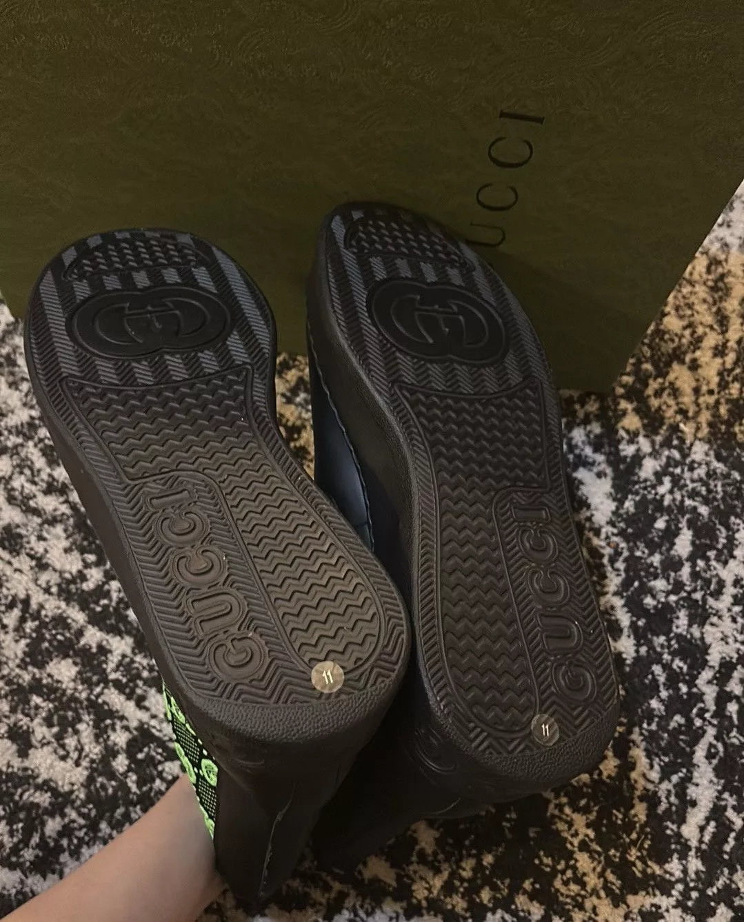 Gucci Boots Gucci Men Boot with GG Jersey size 11 Multi