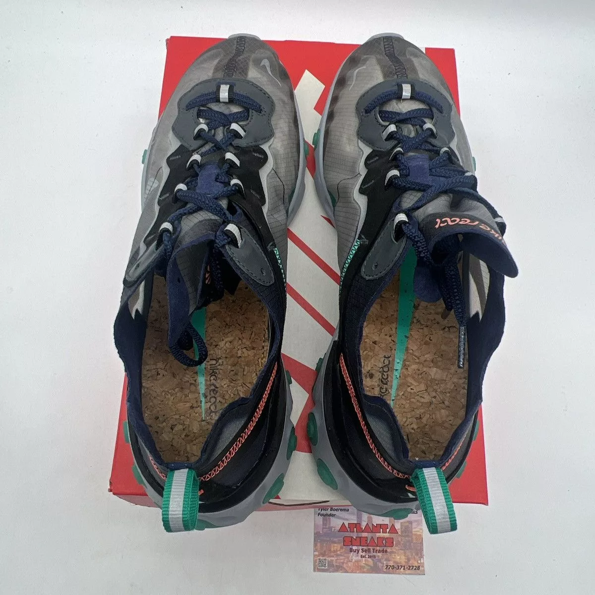 Nike Low Top Sneakers Nike React element 87 Neptune green Blue
