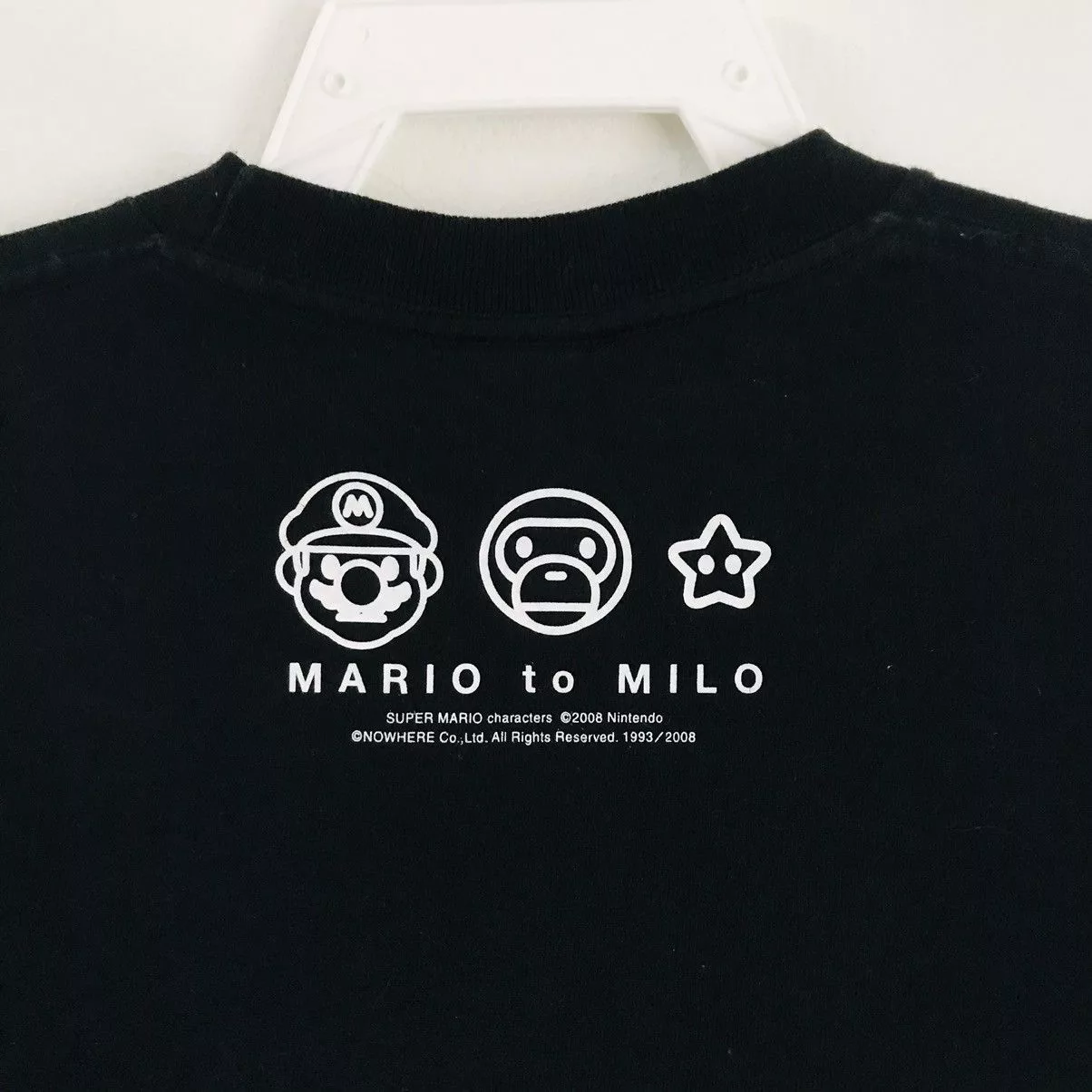 Bape Short Sleeve T Shirts Bape Mario to Milo Black