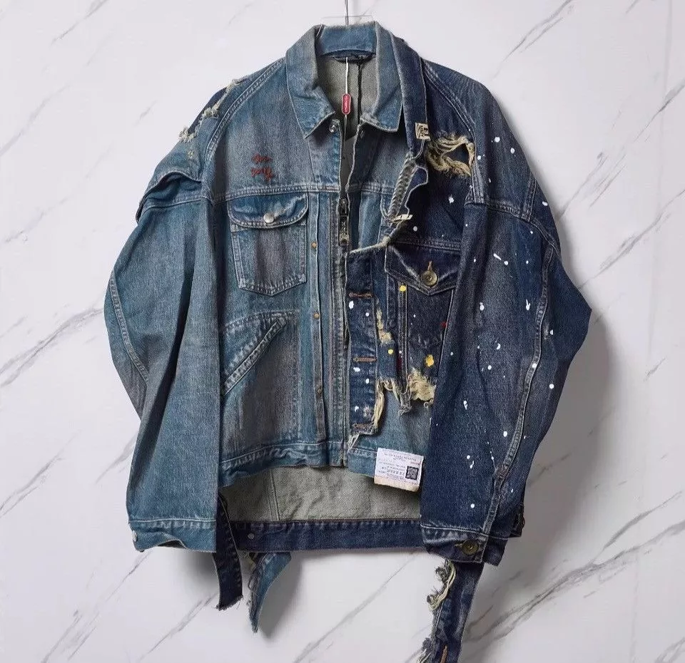 Maison MIHARA YASUHIRO Denim Jackets Maison MIHARA YASUHIRO Mihara Yasuhiro cut and spliced old casual jackets. Blue