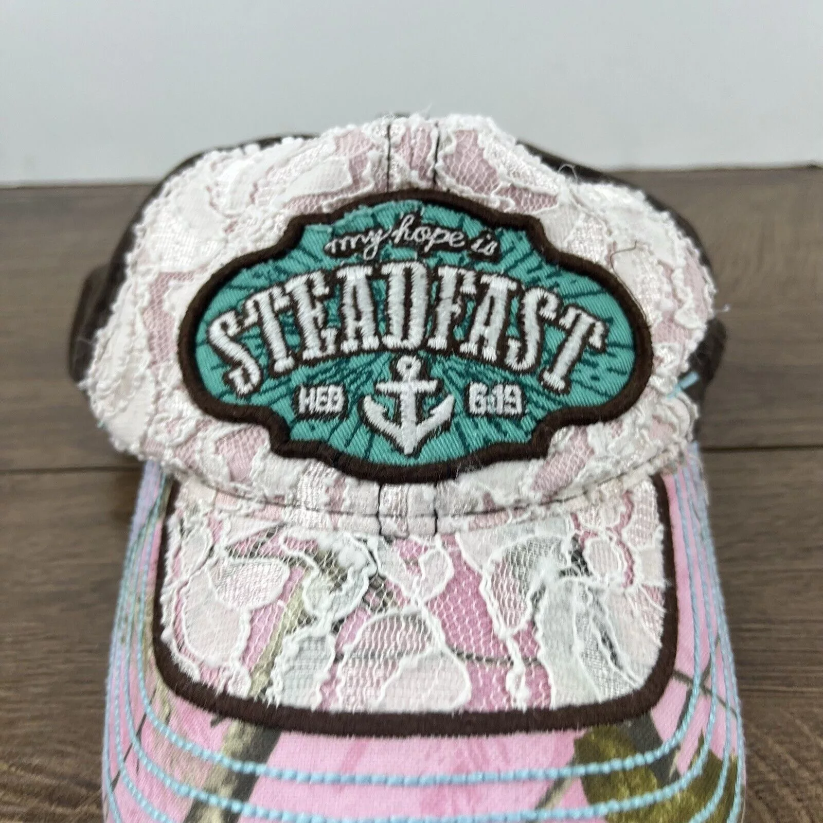 Other Hats Other Steadfast Hat My Hope is Steadfast Pink Cap Adjustable Pink