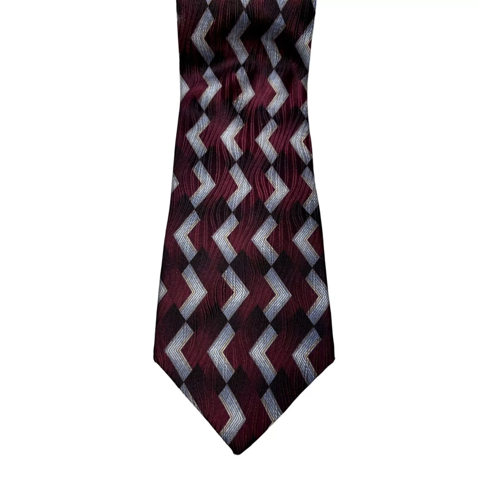 Stafford Ties Pocketsquares STAFFORD Men's Multicolor Silk Abstract Pattern Neck Tie Red
