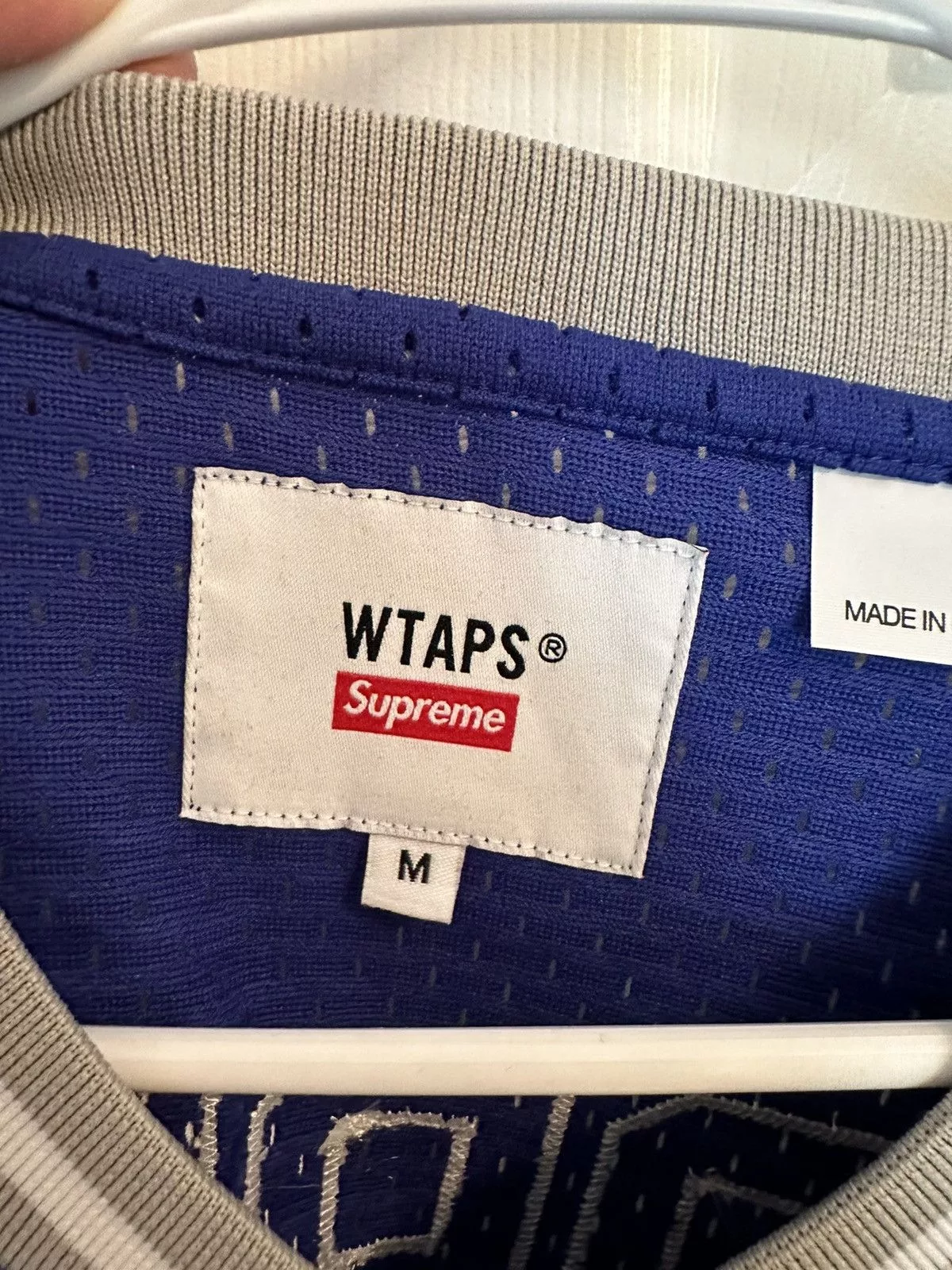 Supreme Jerseys Supreme × Wtaps Supreme WTAPS Mitchell & Ness Hockey Jersey Blue
