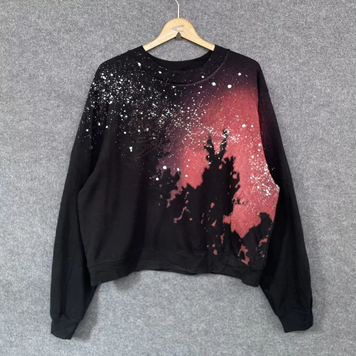 Allsaints Sweatshirts Hoodies Allsaints × Designer Allsaints Cropped Sweatshirt Black