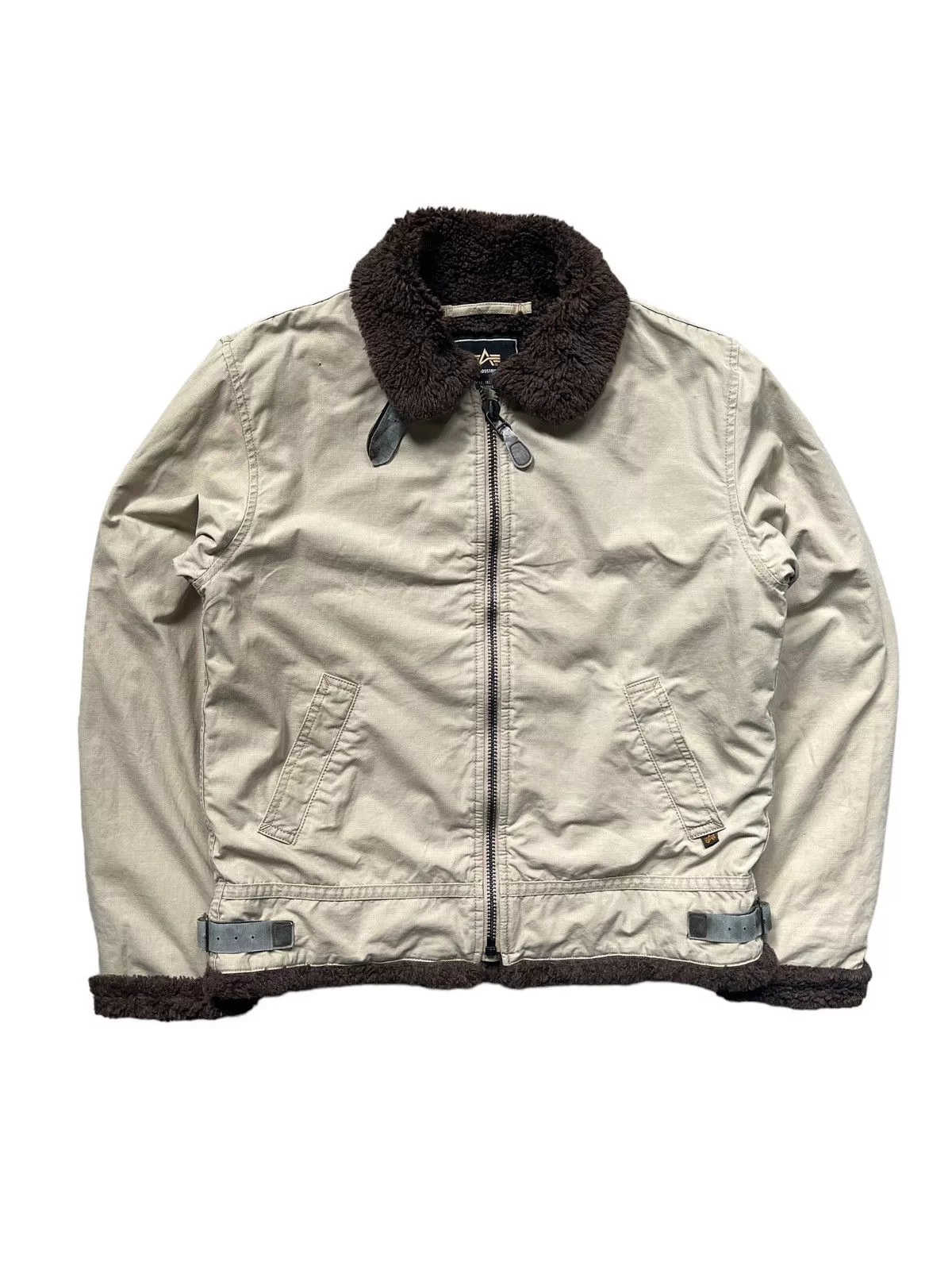 Avirex Light Jackets Avirex Fur Lined Cotton B3 Jacket Brown Vintage