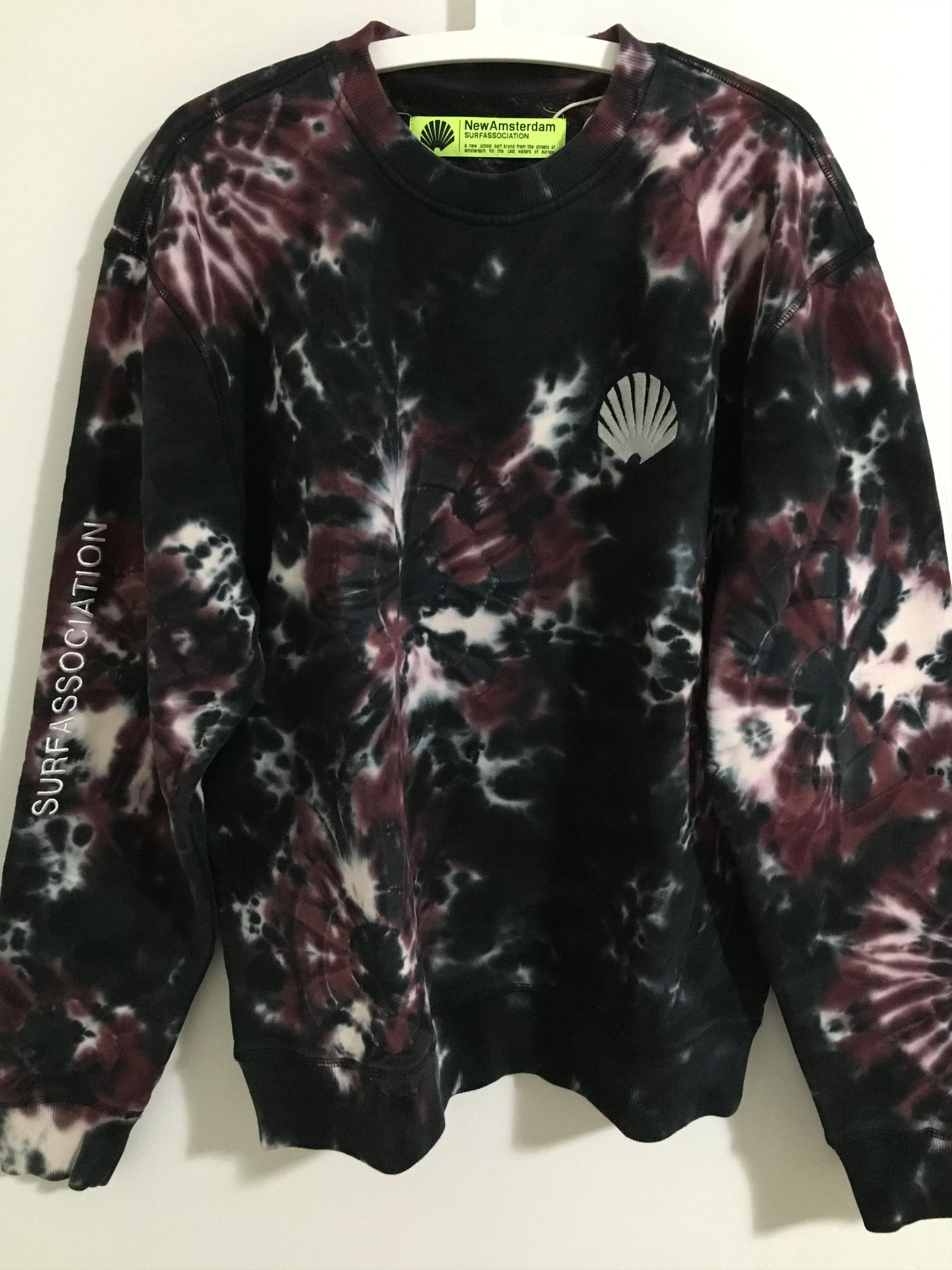 Other Sweaters Knitwear Other New Amsterdam Surf Association Tie Dyed Crewneck Heavyweight Black Streetwear