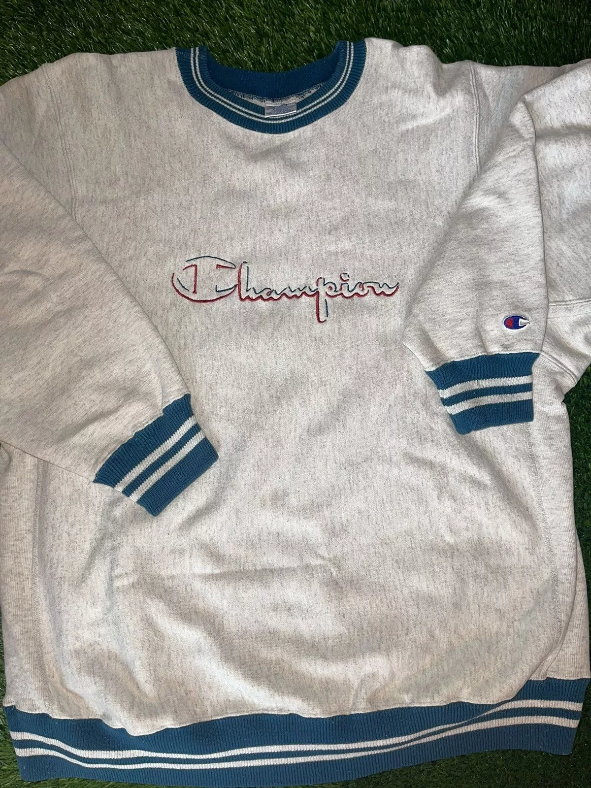 Champion Sweaters Knitwear Champion × Vintage Vintage Champion Reverse Weave Sweatshirt sz XL Gray