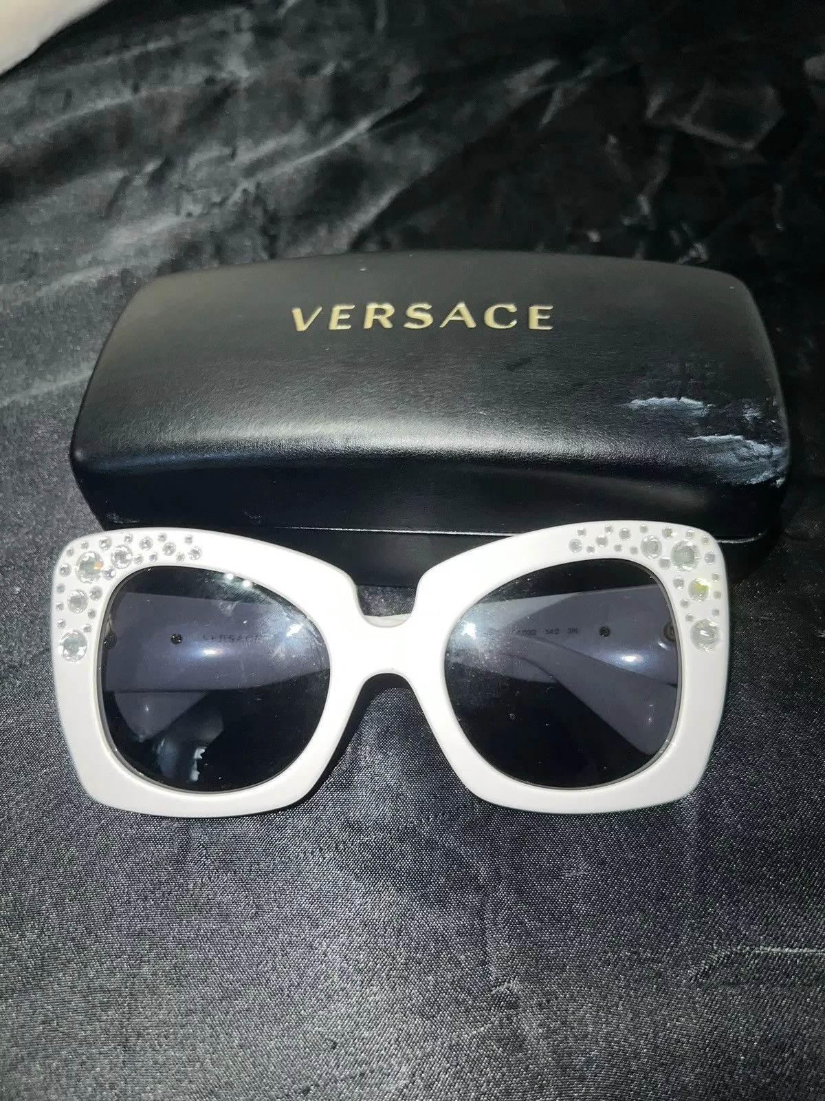 Versace Sunglasses Versace rhinestone sunglasses White