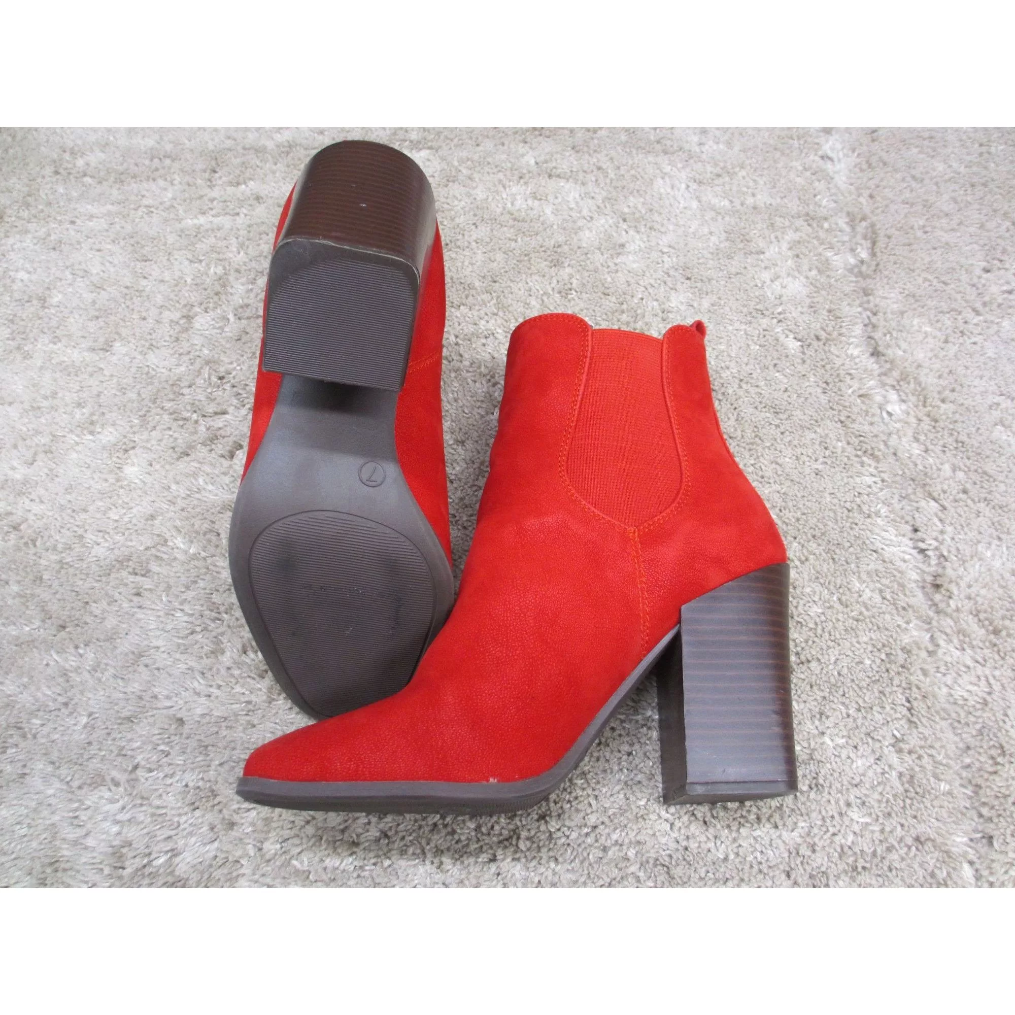 Other Boots Other JOURNEE COLLECTION WOMENS PULL ON RED ANKLE BOOTS 7