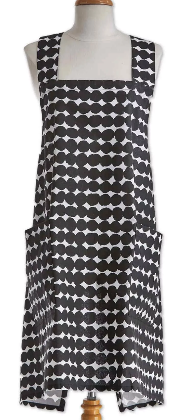 Dots Pinafore Apron Black