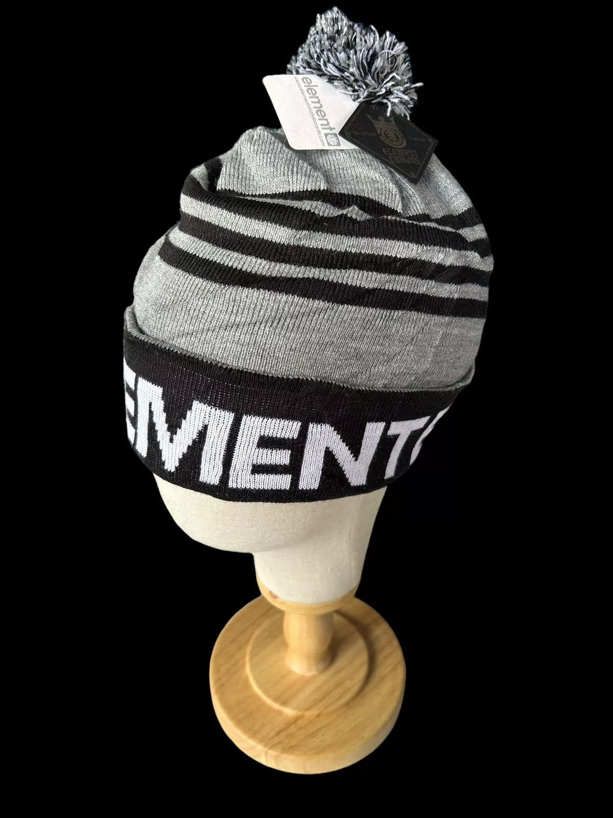 Element Hats ELEMENT CROWNS Big Logo beanie hats Black Streetwear